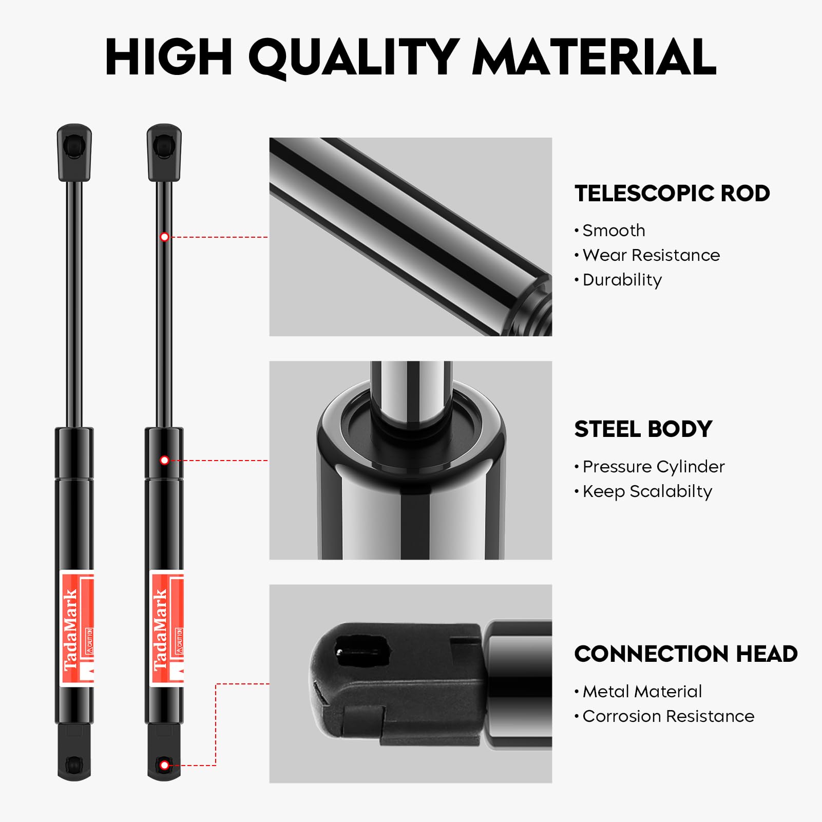 Rear Window Struts Shocks Lift Supports Gas Spring Fit For 1999-2006 Cadillac Escalade Chevy Suburban Tahoe Gmc Yukon 4185, 2 Pc