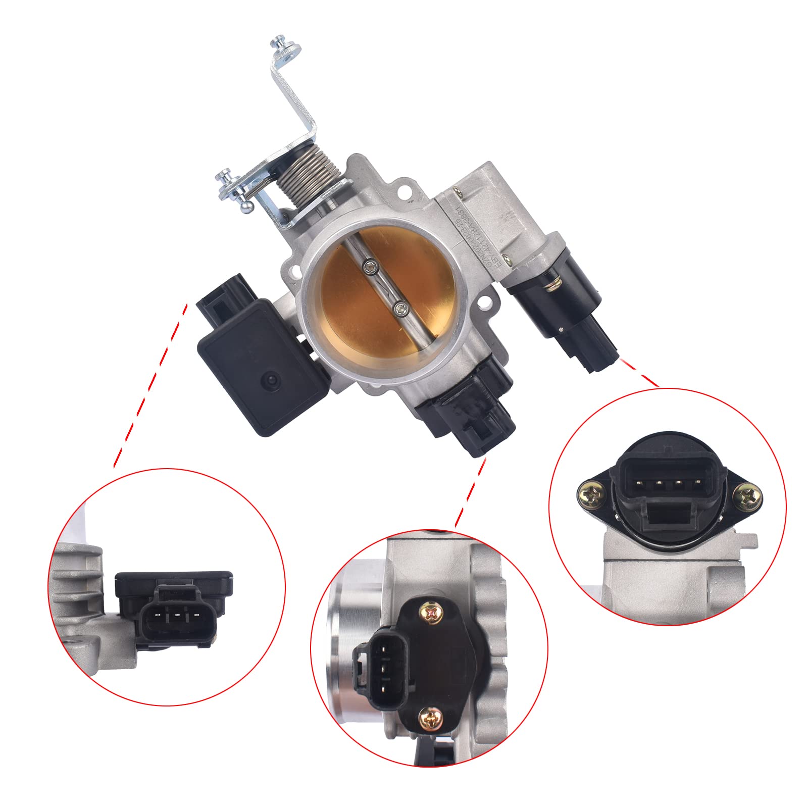 Koomaha 53032023AB Throttle Body 60mm Replacement for 1997-2001 Jeep Grand Cherokee Wrangler TJ 4.0L