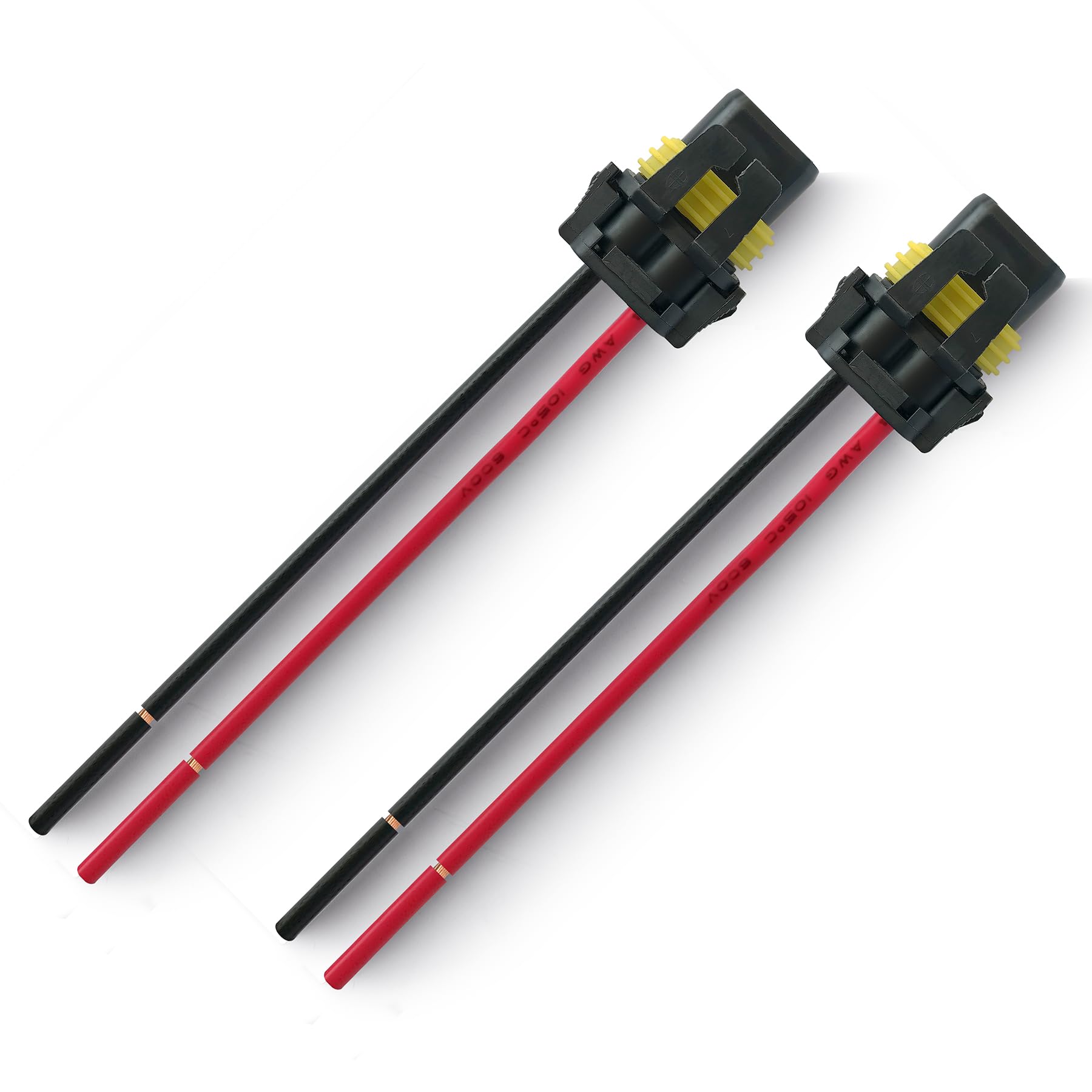 9005 9006 Pigtail Socket Wiring Harness Female Connector Adapter for Headlights Fog Lights (Pack of 2)