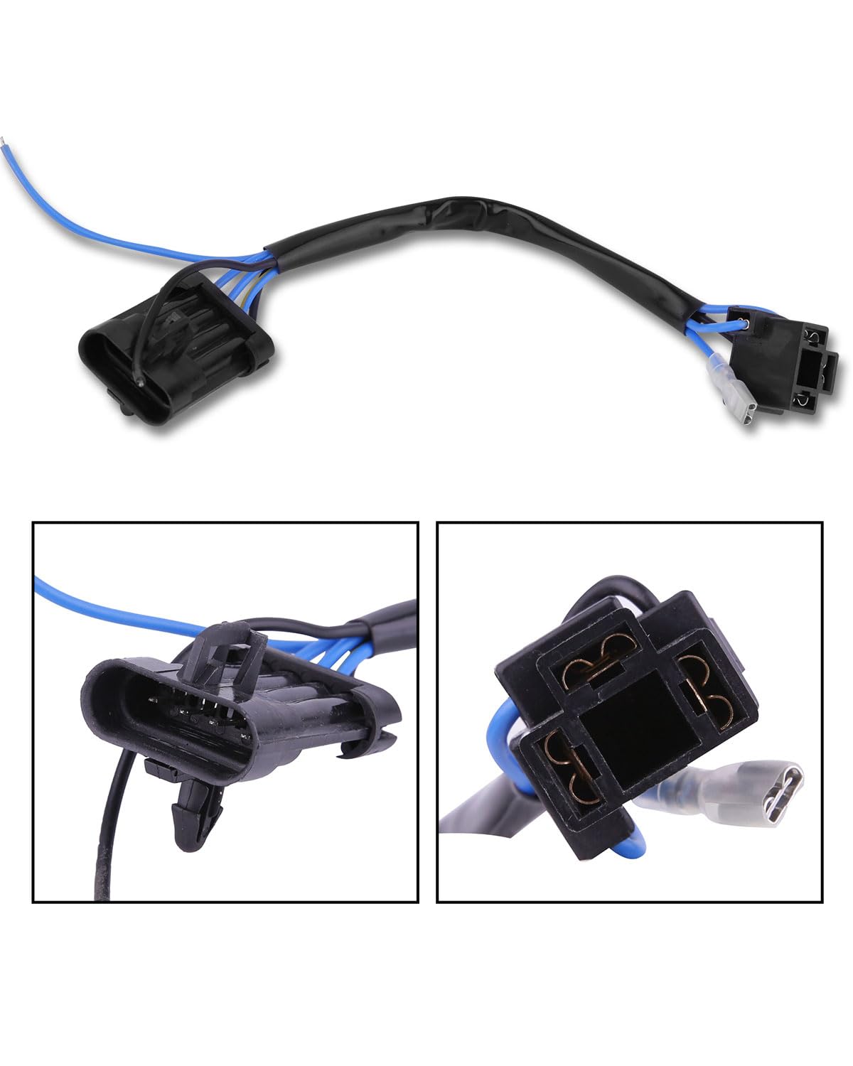 BICYACO 5-3/4 Inch 7 inch LED Headlight Wire Harness Adapter Compatible with Harley Davidson Street Glide Road King Electra Glide-1 PCS