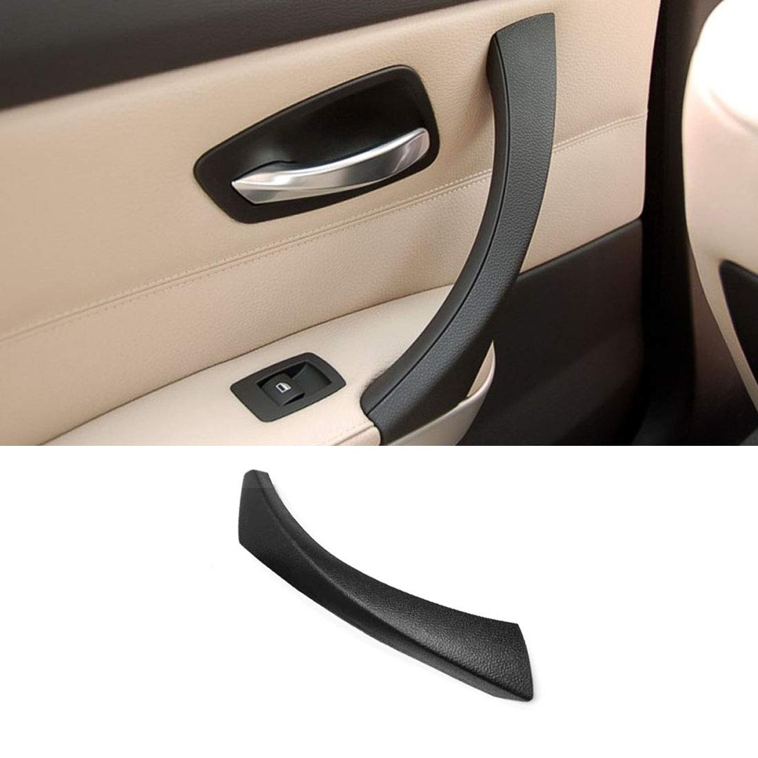 Jaronx Left Side Door Handles Outer Cover For Bmw 3 Series E90/E91, Interior Left Rear Door Handle Clasp Trim Covers (Fits:Bmw 3