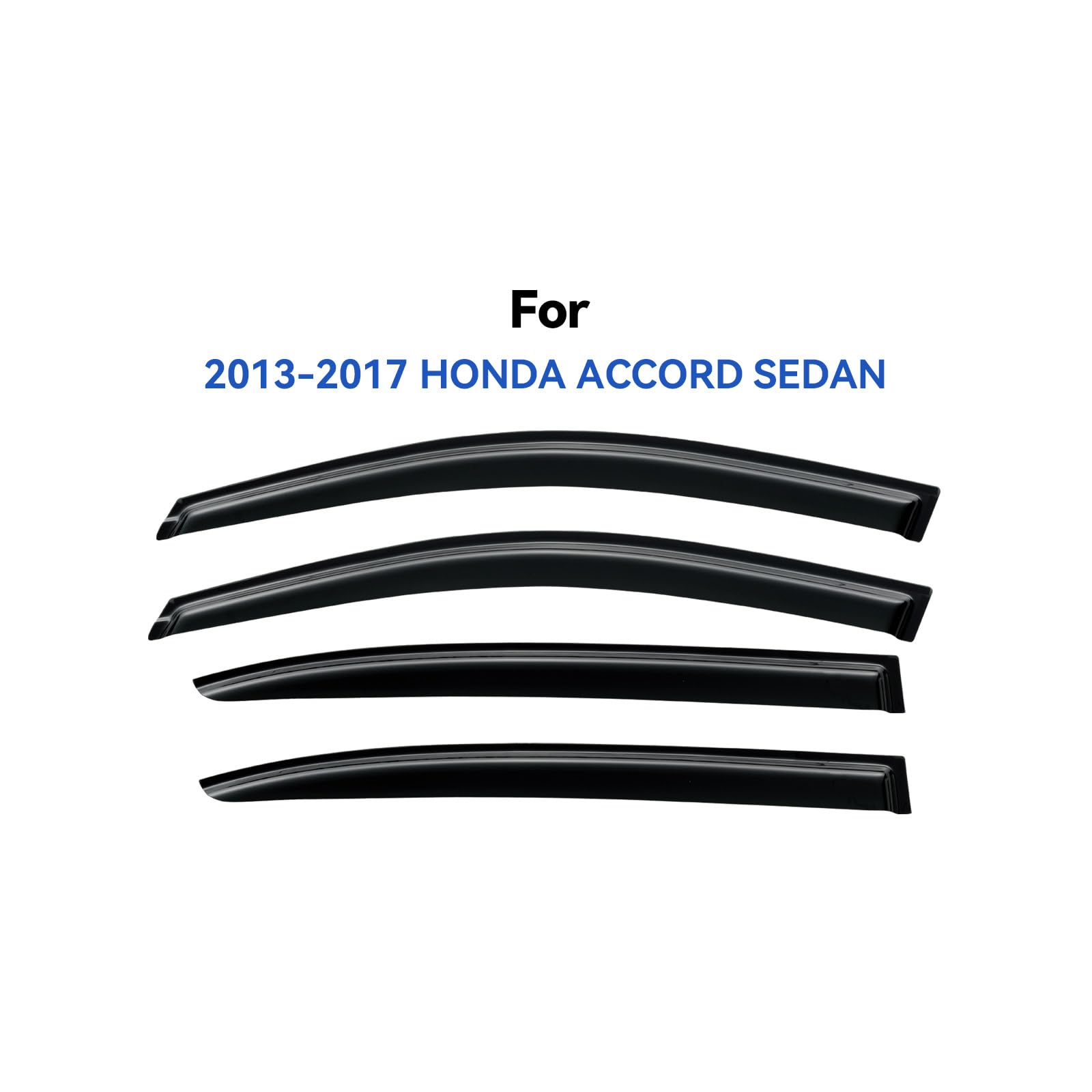 Window Visors Rain Guards Shield for 2013-2017 Honda Accord Sedan, Out-Channel Window Vent Wind Deflectors Visors Shades for 13-