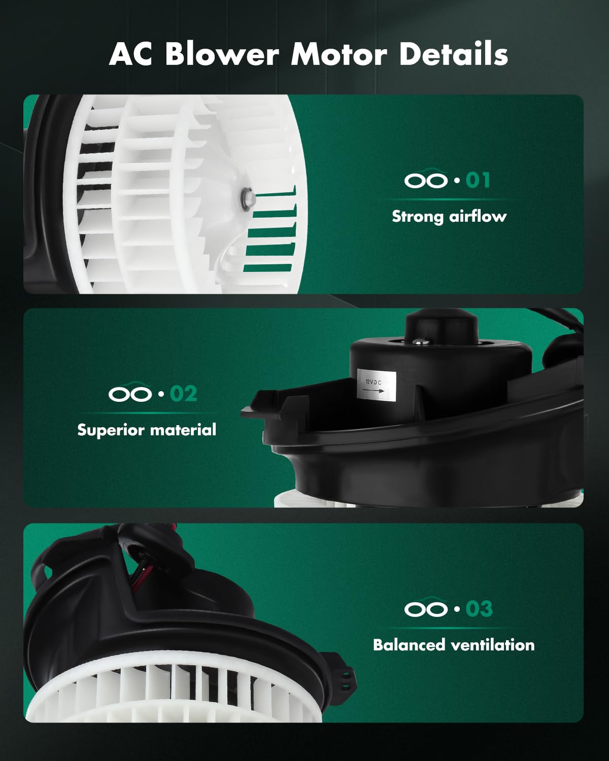 Scitoo 700070 Front Hvac Blower Motor With Fan Cage For Chrysler For Pacifica 2004-2008,For Chrysler For Town & Country 2001-200