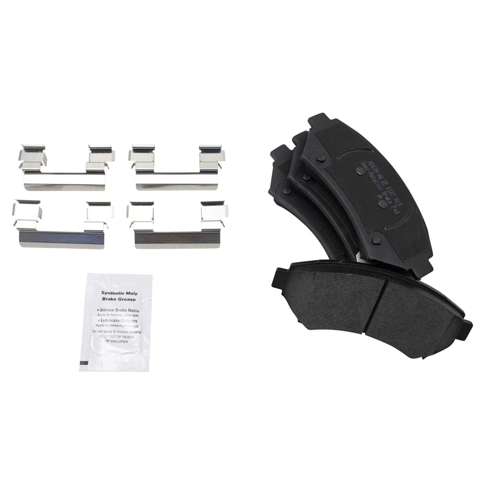 Trq Front Brake Pad & Rotor Kit Brake Pads Brake Rotor Semi-Metallic Compatible With 2003-2004 Cadillac Seville