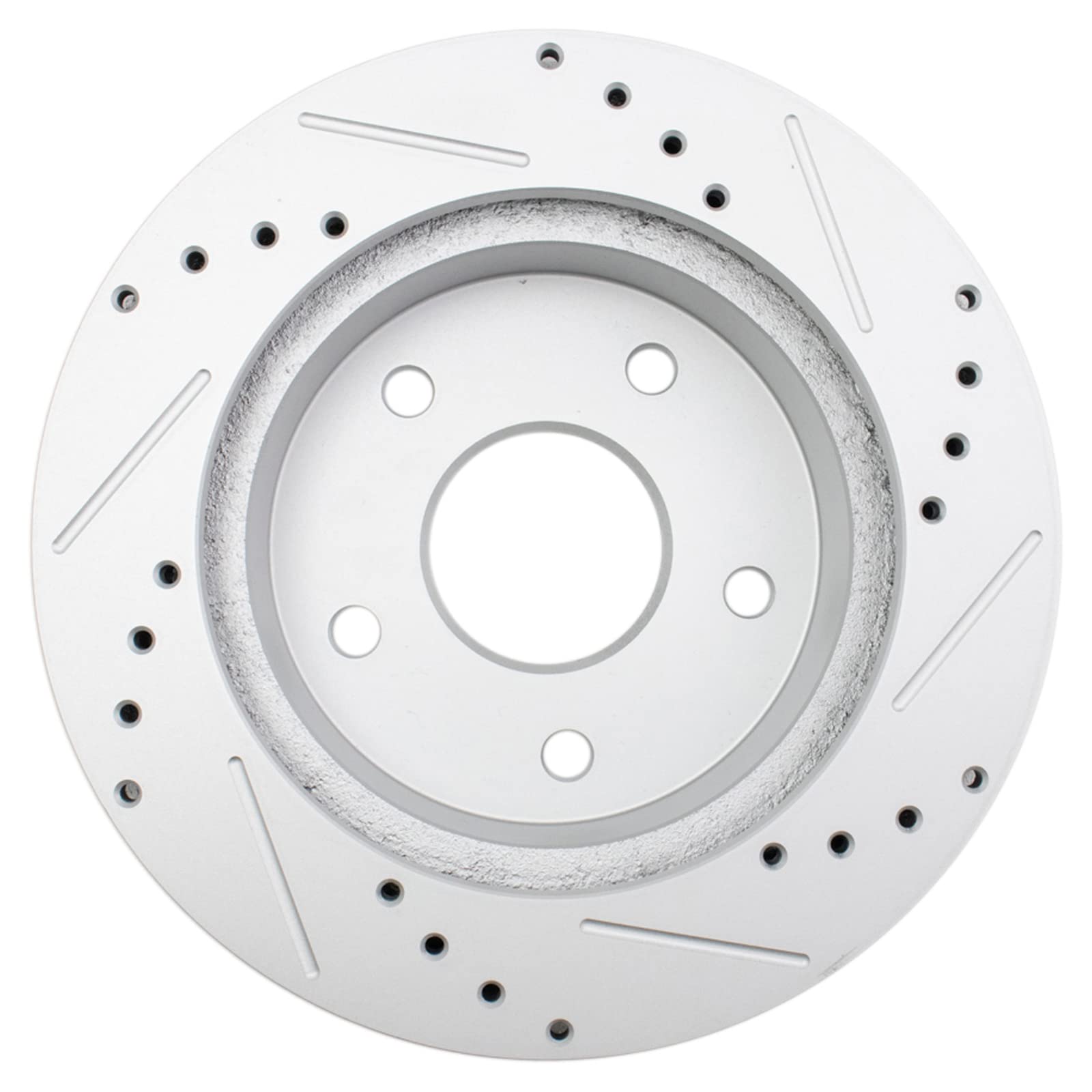 Trq Front Performance Brake Rotors Set Premium G-Coated Cross Drilled & Slotted Compatible With 2000-2001 Dodge Ram 1500