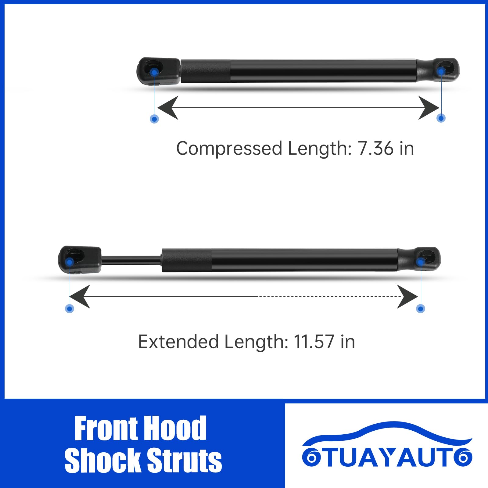 Otuayauto Hood Struts Lift Support Replacement For Porsche 911 2012-2019 Boxster 13-16 718 Boxster 17-22 Cayman 14-22 Premium Fr