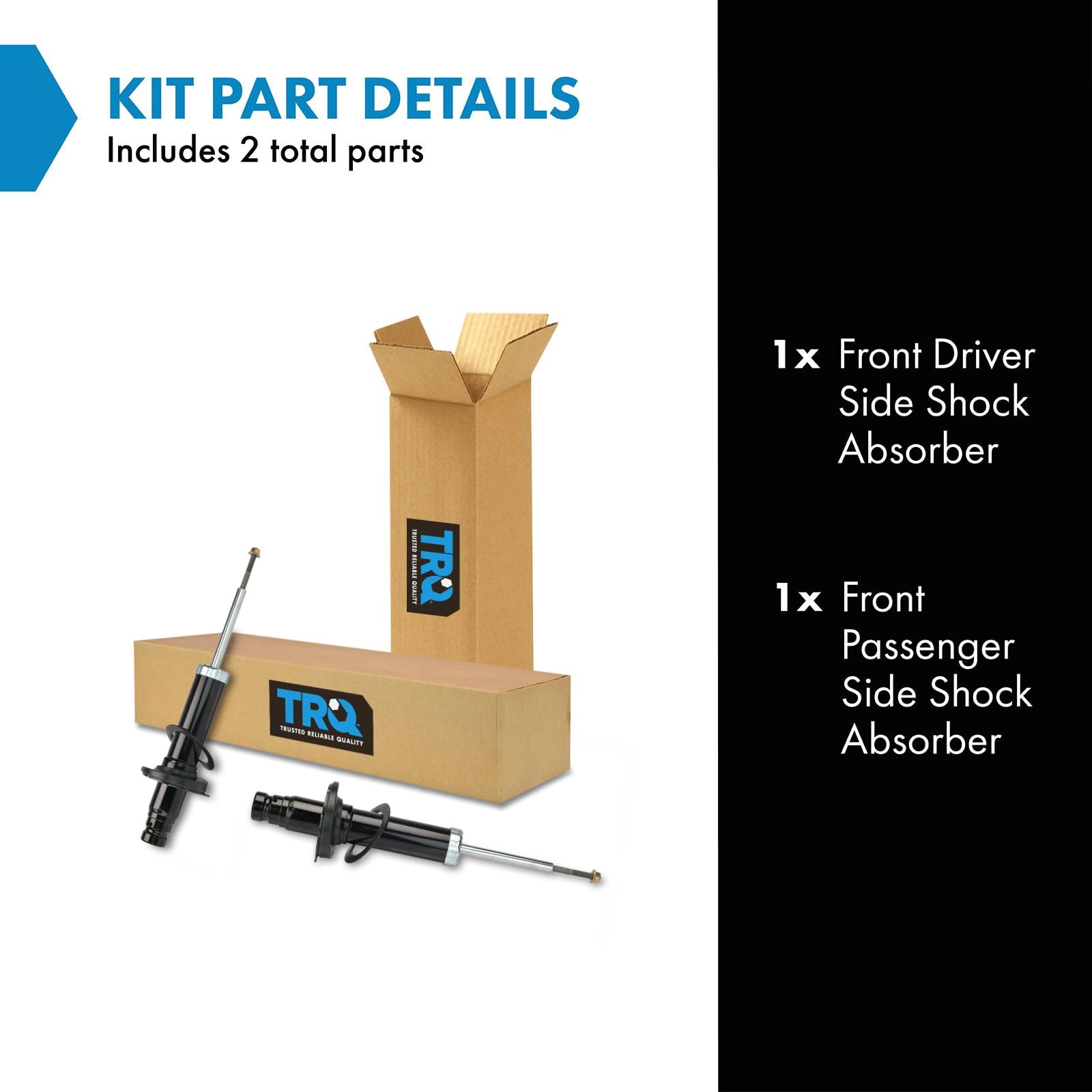 Trq Front Shock Absorber Pair Set For Chevy Trailblazer Gmc Envoy Rainier Bravada