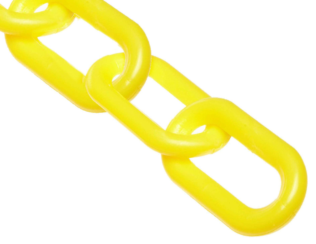 Mr. Chain - 50102 Reel Plastic Barrier Chain, 2' Diameter, 125' Length, Yellow