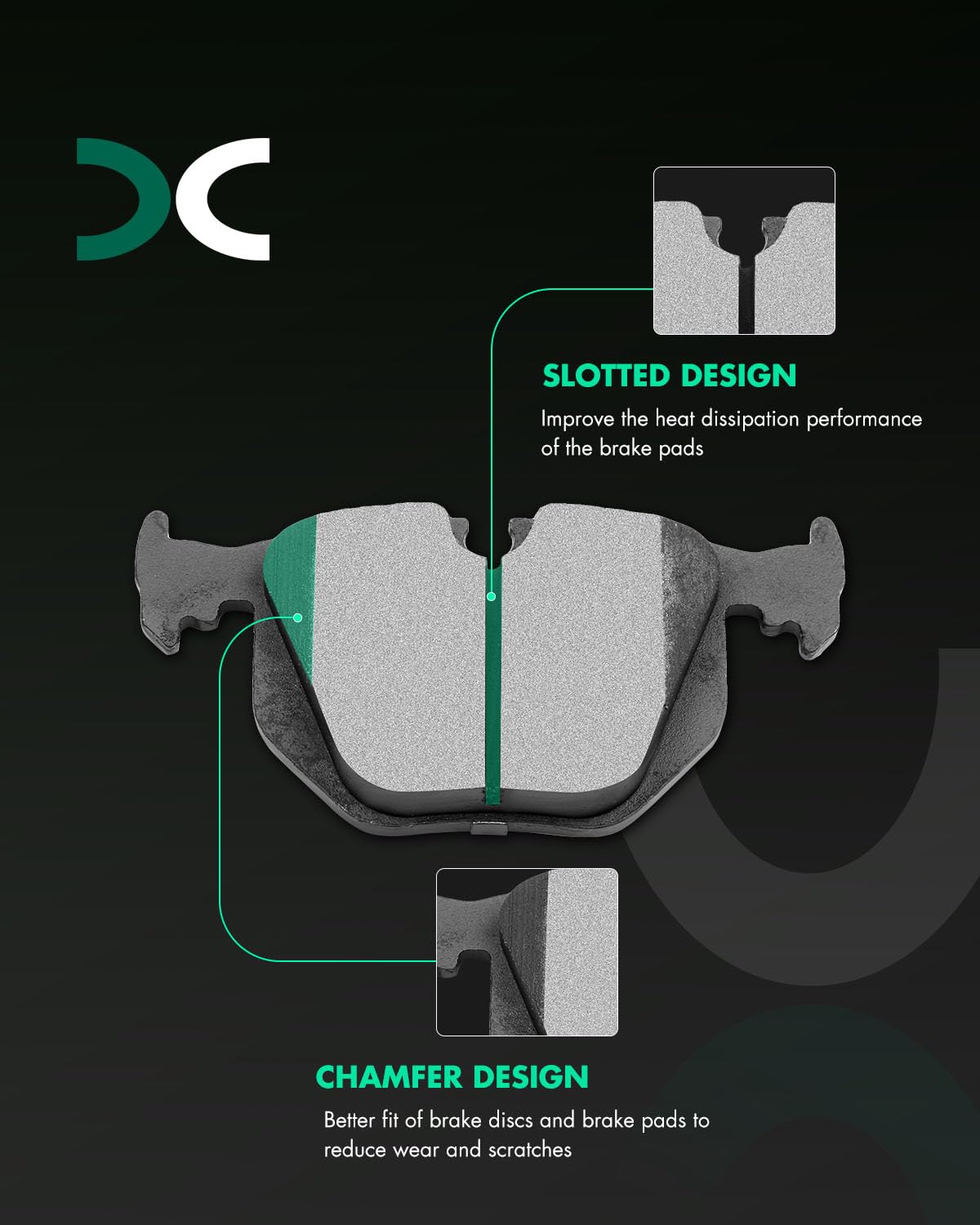Scitoo D683 Rear Ceramic Brake Pads Sets Fit For Bentley Arnage,For Bmw 330Ci 330Xi 525Xi 528I Xdrive 528Xi 535I Xdrive 535Xi 74
