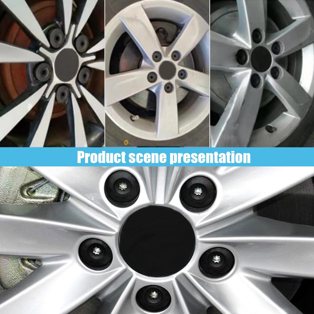 Joycourt 20Pcs Car Wheel Lug Nut Covers Auto Tire Bolt Caps, 17Mm Wheel Nut Covers With Removal Tool, Wheel Bolt Cover Dismantle