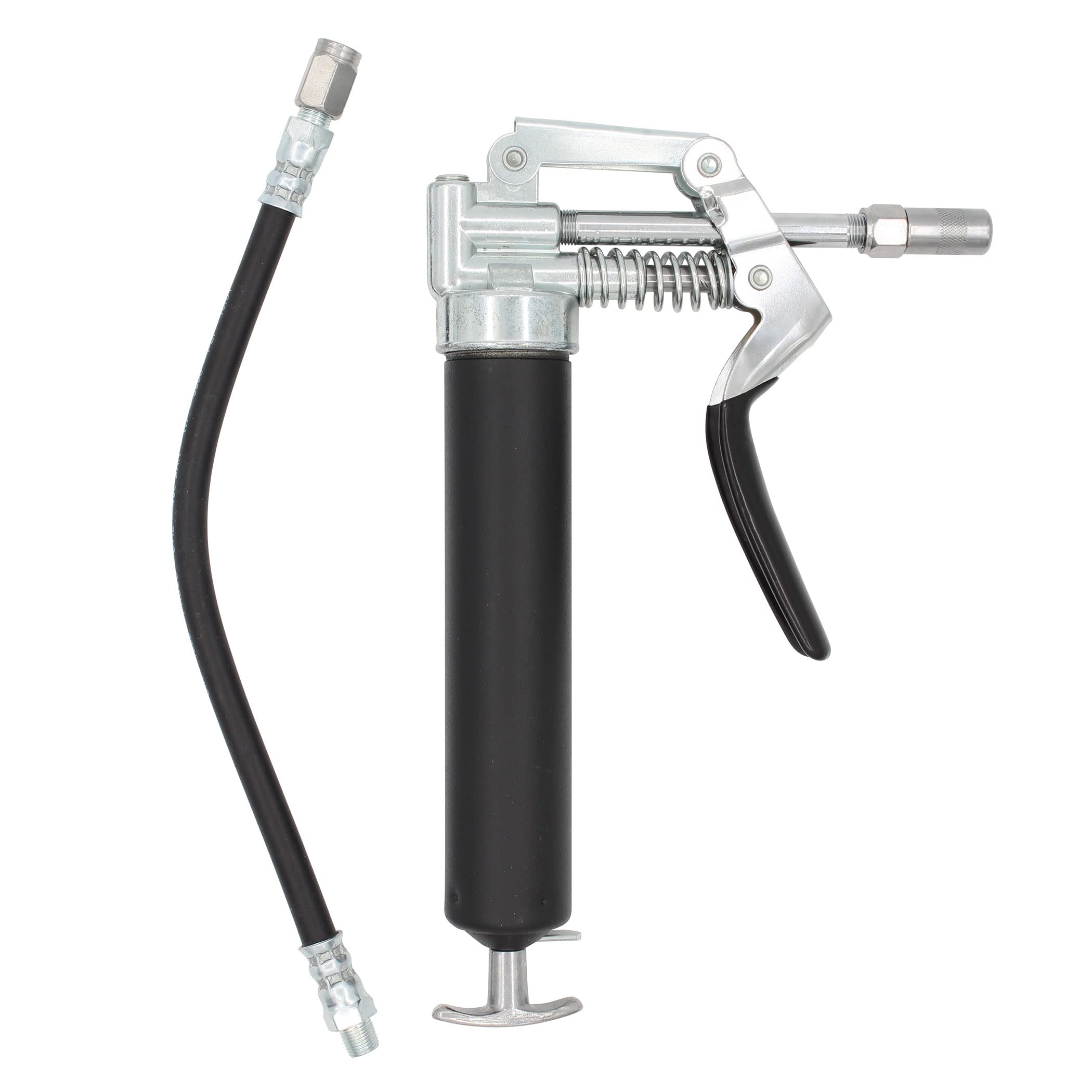 Lubrimatic 30-800 Heavy Duty Mini Grease Gun W/ Pipe And Hose, Black/Silver
