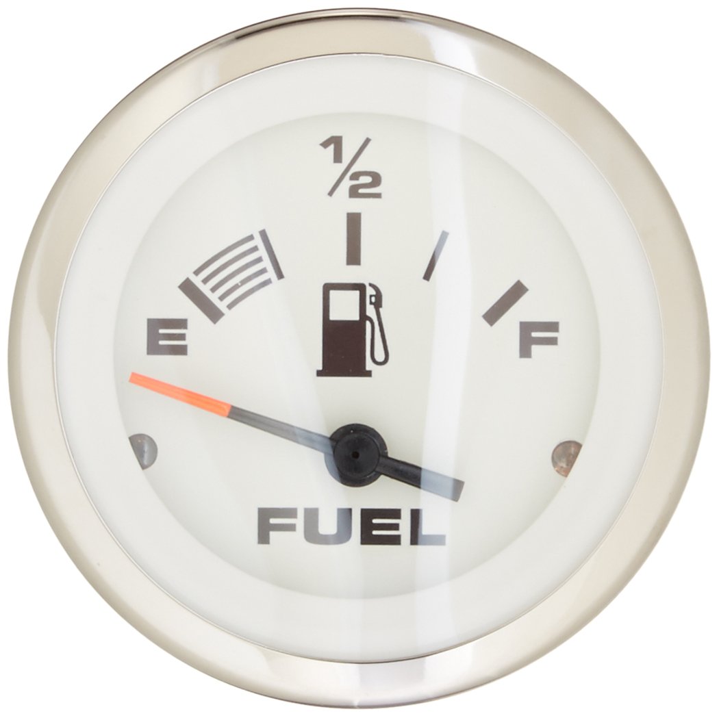Sierra International 65496P Lido E - 1/2 - F Dial Range Scratch Resistant Fuel Gauge, 2