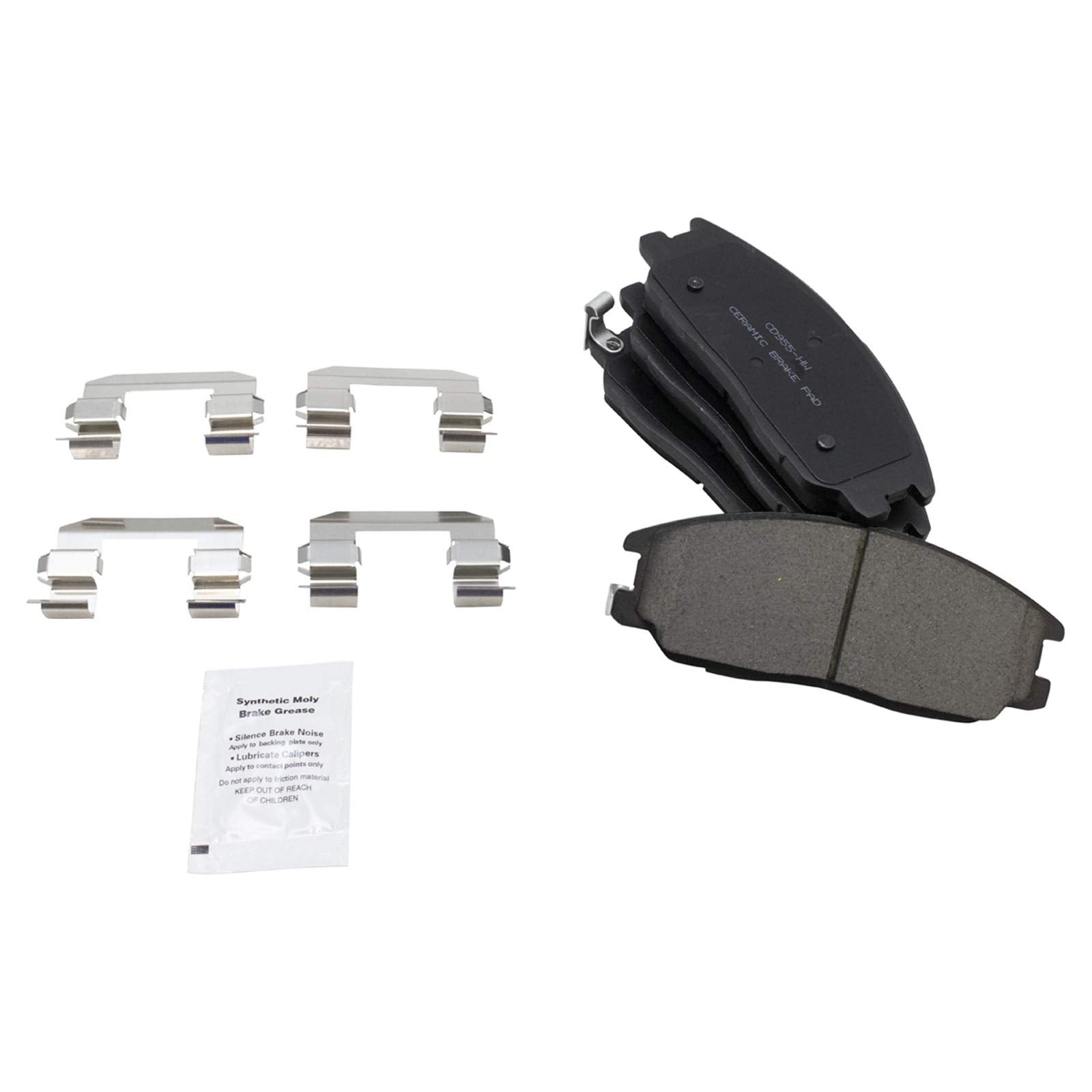 TRQ Front Brake Pads Ceramic Compatible with 2003-2009 Kia Sorento