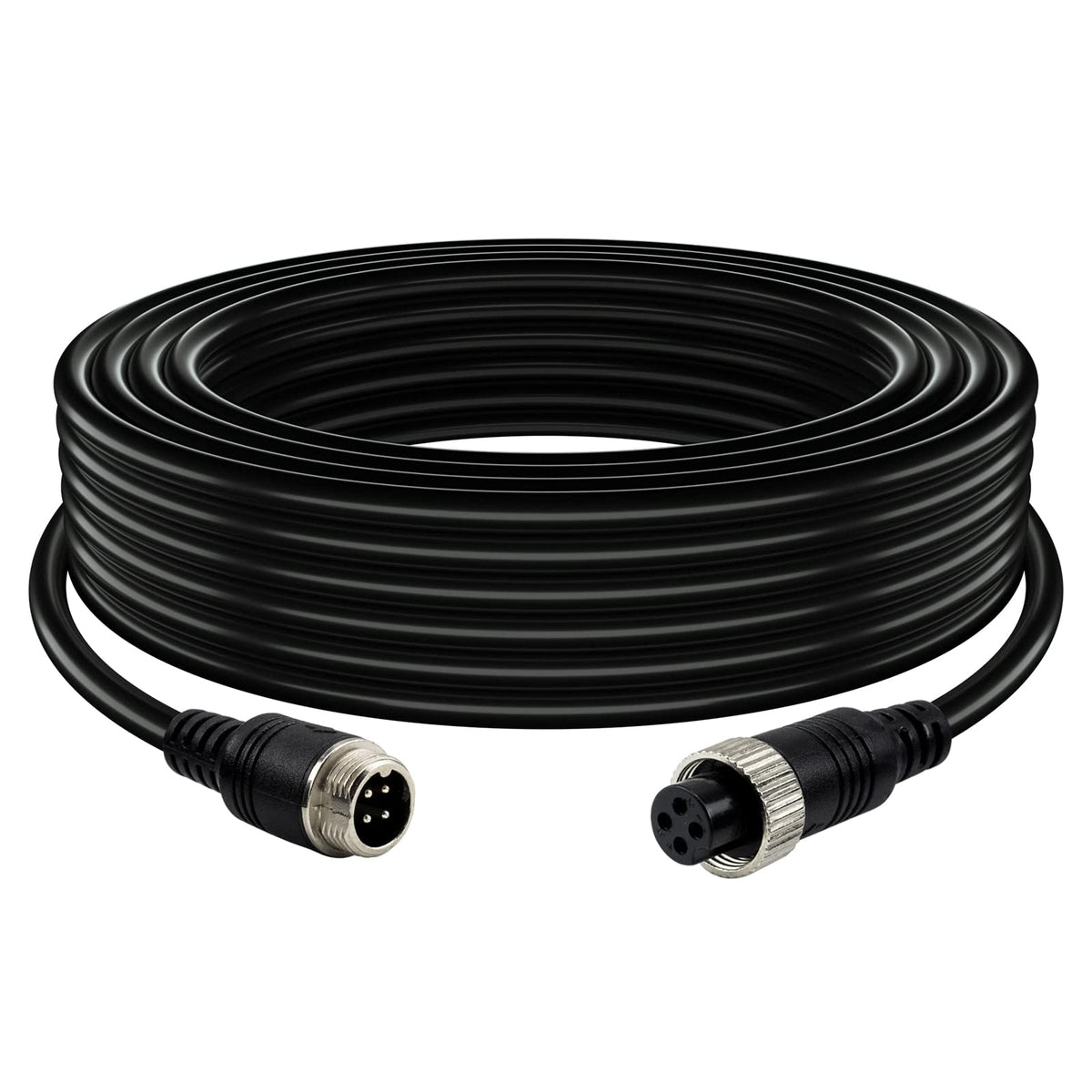 4 Pin Camera Cord Car Video Aviation Extension Cable,Lonlonty 50Ft Backup Camera Extension Cable Dash Cam Rear View For Cctv Rea