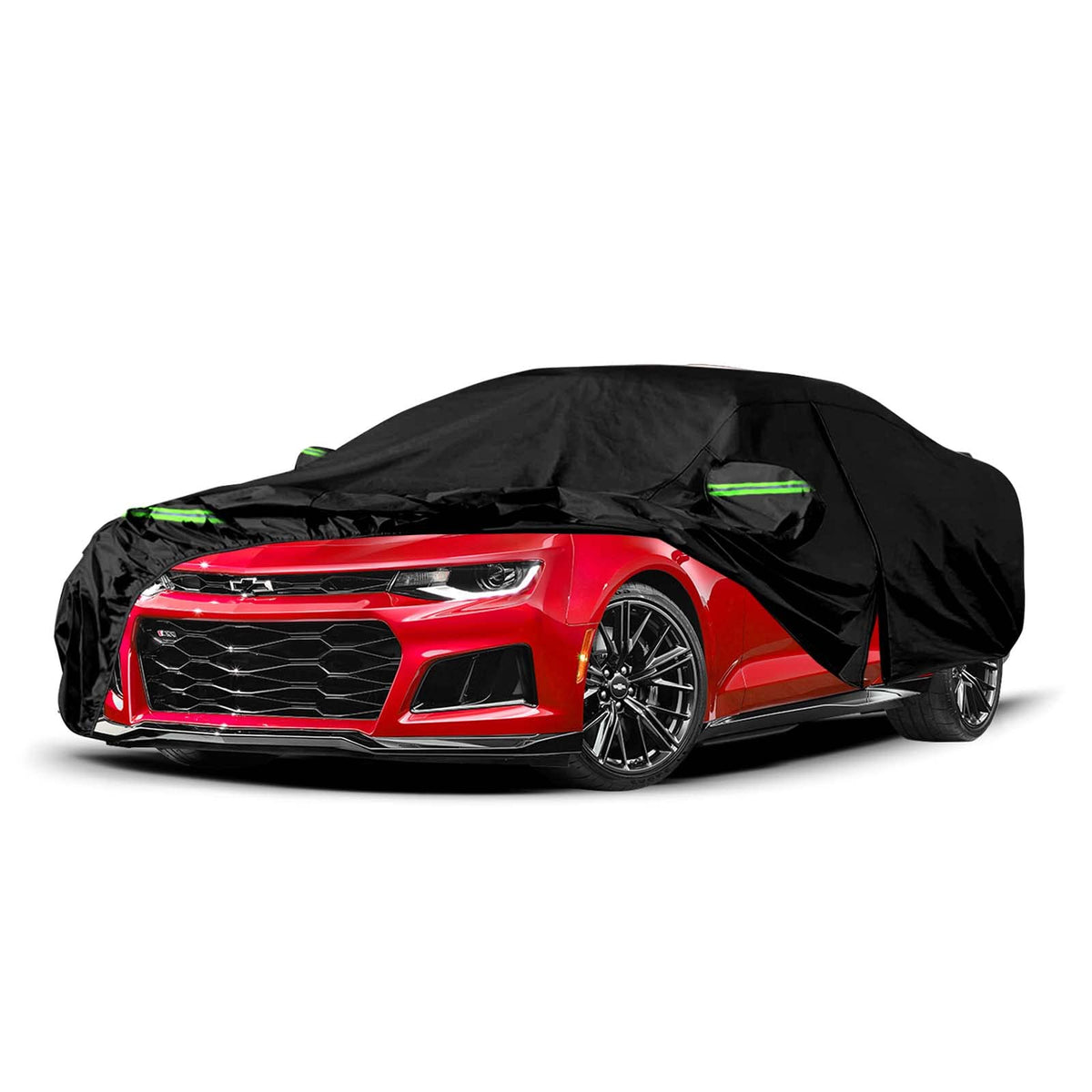 Waterproof Car Covers Replace For 2010-2025 Chevy Camaro, 6 Layers All Weather Custom-Fit Camaro Car Cover With Zipper Door For