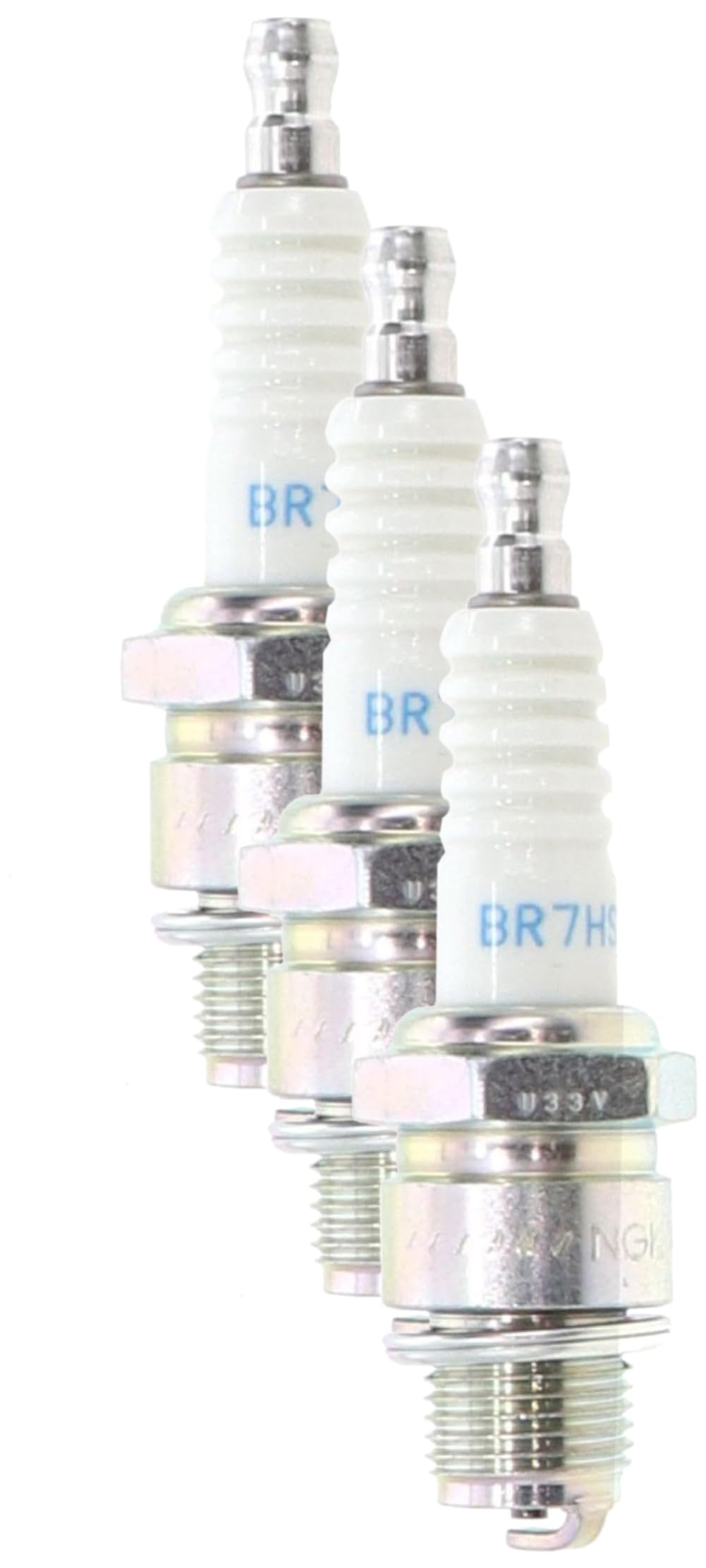 Ngk Stens Standard Spark Plug - Compatible With/Replacement For 121100123 4122 Br7Hs 10999 2685196 39096 B1Br7Hs (Pack Of 3)