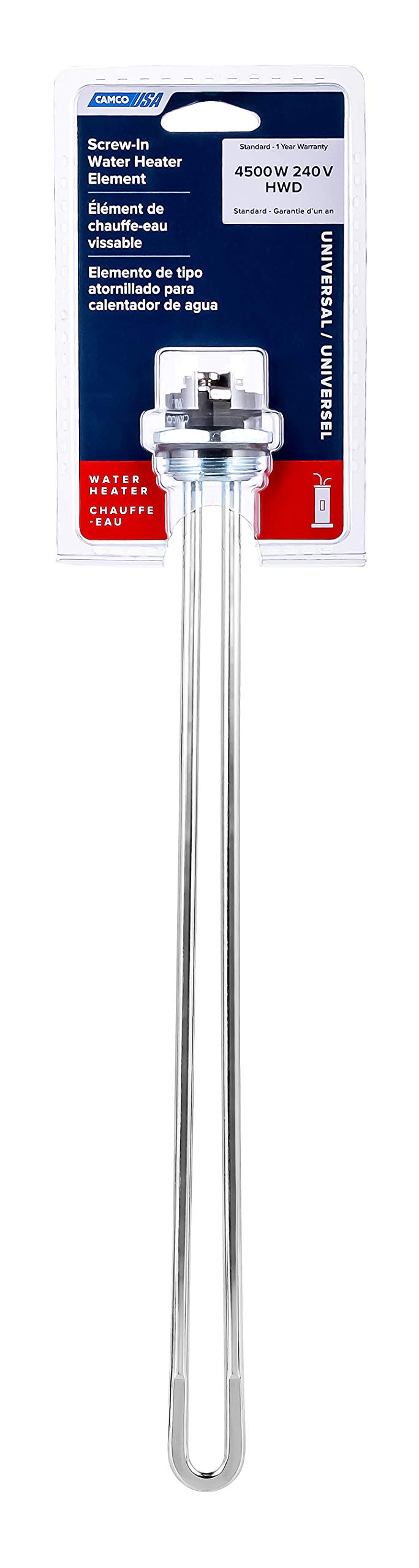 Camco Water Heater Element, Screw In - 4500W 240V Hwd - 02343