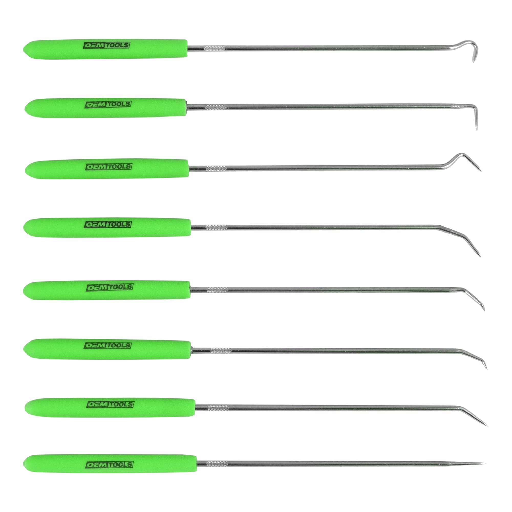 OEMTOOLS 26526 Hook and Pick Set- 8 Piece, Pick Set Mechanic, Hook Tool, Pick Tool, Mechanics Pick Set, Automotive Pick and Hook