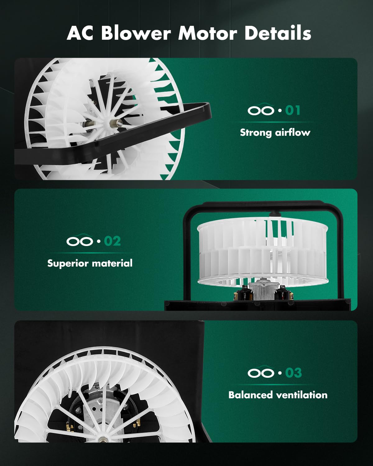 Scitoo 700180 Front Hvac Blower Motor With Fan Cage For Mercedes-Benz 1986-1995