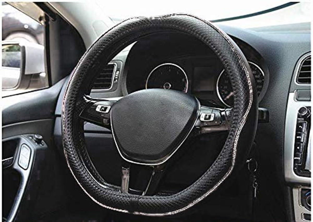 Mayco Bell Flat Bottom Steering Wheel Cover Anti-Slip,Safety,Soft,Breathable,Durable,Full Surround,Comfortable Grip Microfiber L