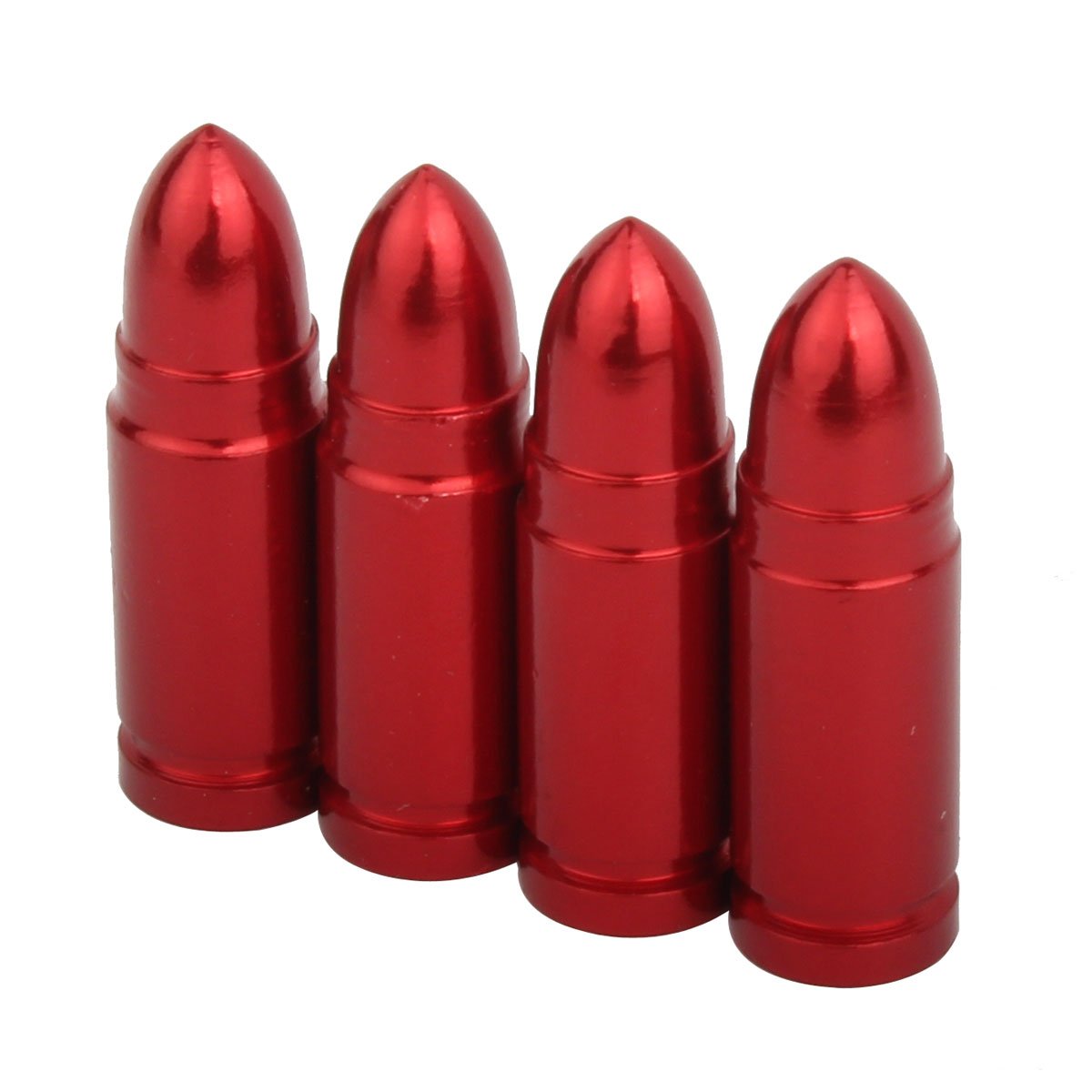 Tomall Valve Stem Caps Red Bullet Compatible With Pickup Suv Tires