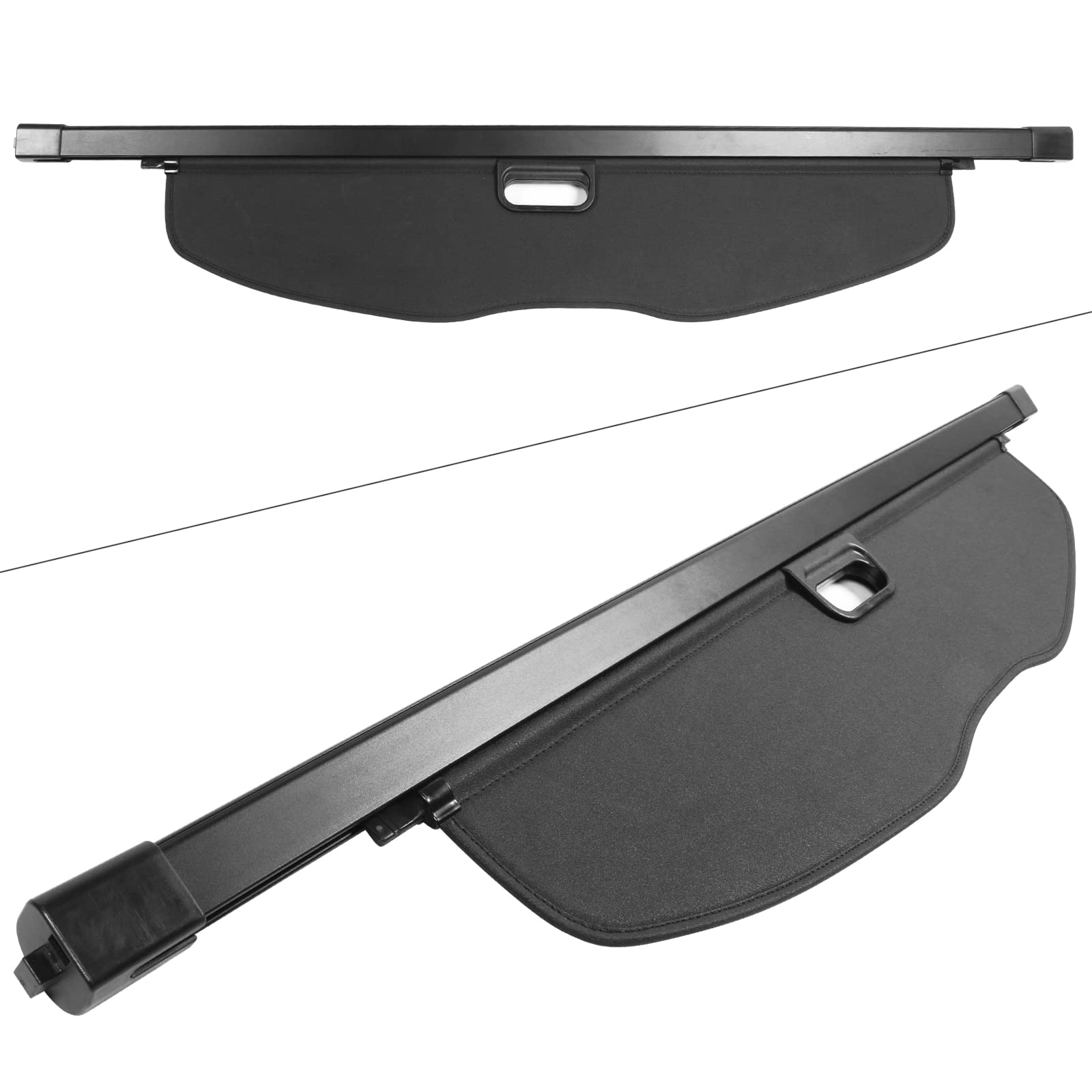 IKON MOTORSPORTS Cargo Cover Compatible with 2007-2013 Acura MDX, Factory Style Black Luggage Carrier Rear Trunk Security Cover, 2008 2009 2010 2011 2012