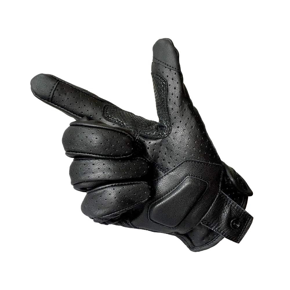 Updated Breathable Leather Motorcycle Gloves With Knuckle Armored Motorbike Gloves For Men (Updated,Perforated, Xl)