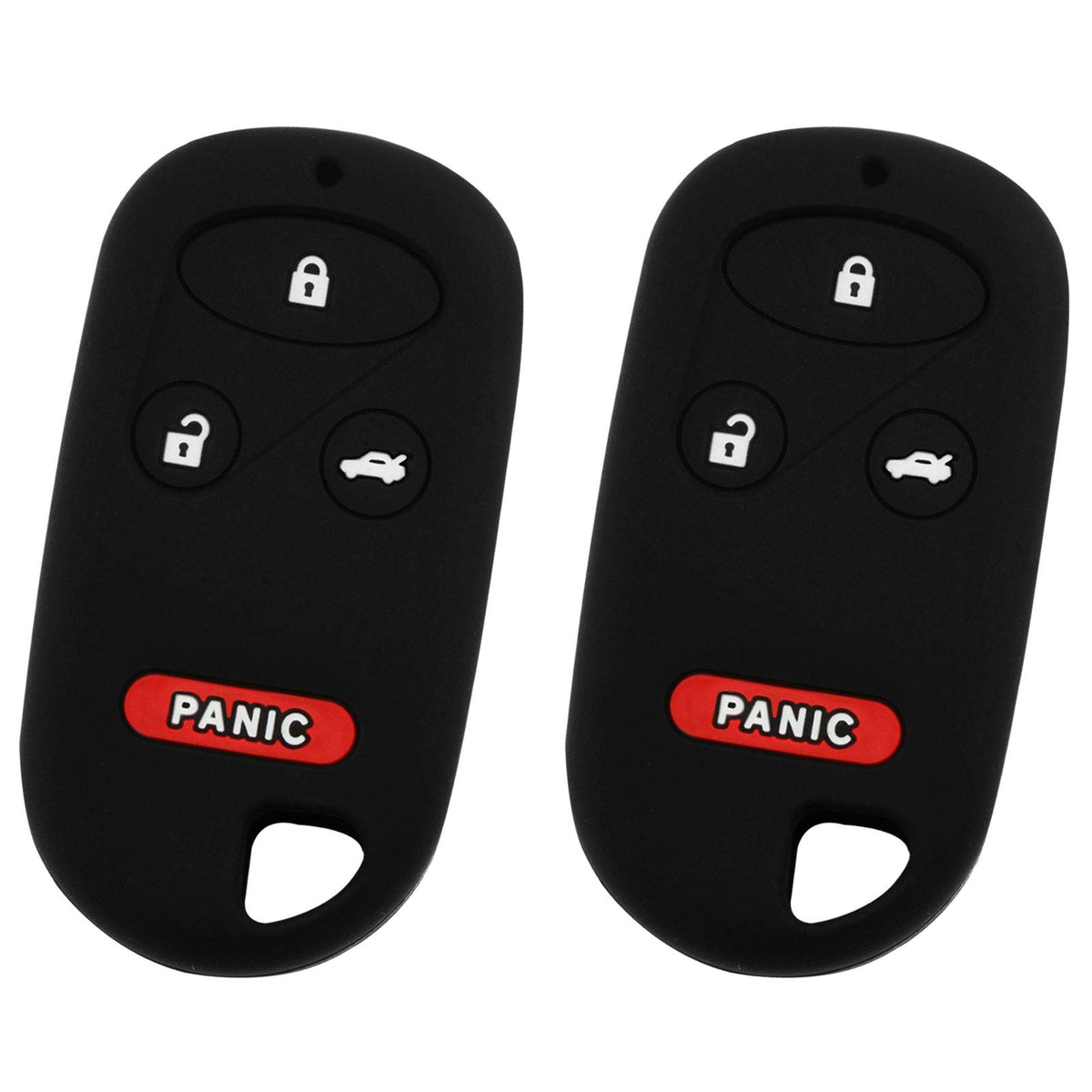 KeyGuardz Keyless Remote Car Key Fob Outer Shell Cover Soft Rubber Case for Honda Civic CR-V S2000 Acura CL Integra TL TSX (Pack