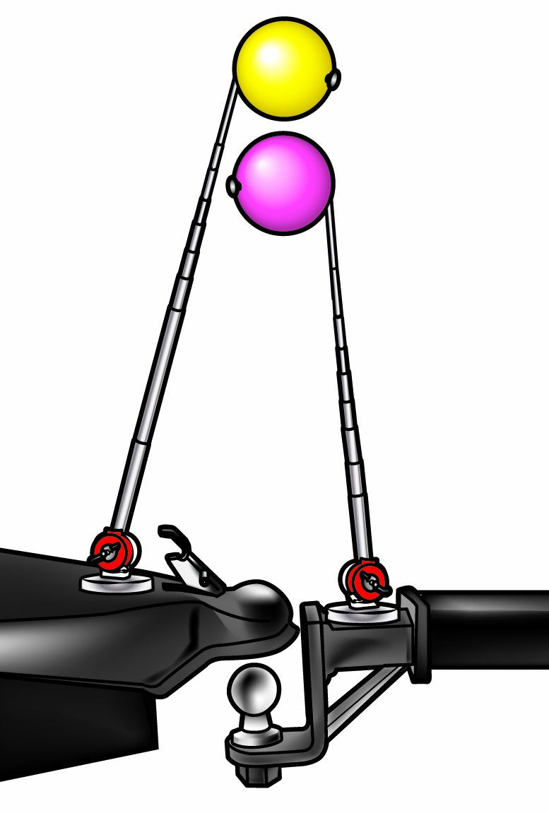 Camco Magnetic Hitch Alignment Kit - Helps You Align Your Hitch | Each Guide Extends Up To 50'' For Easy Viewing | System Works