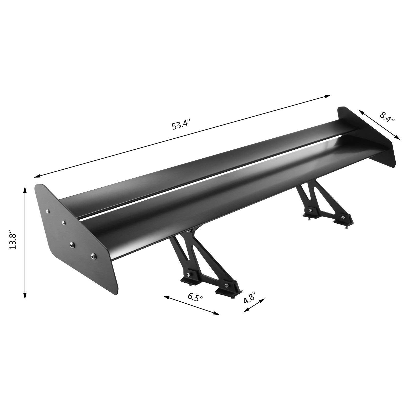 Vevor Mophorn Single Deck Gt Wing Car Spoiler Adjustable Universal 43.3Inch Lightweight Aluminum Car Rear Spoiler Wing,Racing Spoiler Bgw/Jdm Drift