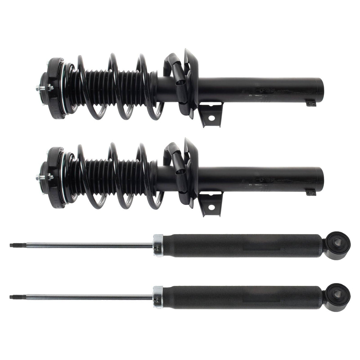 Trq Front And Rear Complete Strut Assembly & Shock Absorber Kit Complete Strut & Coil Spring Assembly Compatible With 2012-2018 
