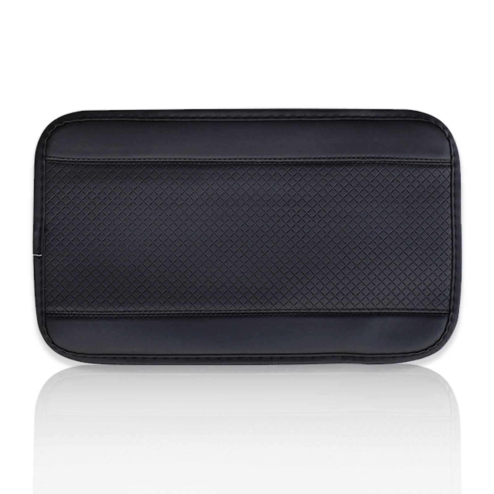 Ajxn 1 Pc Center Console Armrest Pad, Four Seasons Universal Armrest Box Mat, Fiber Leather Embossing Waterproof Armrest Cover, 