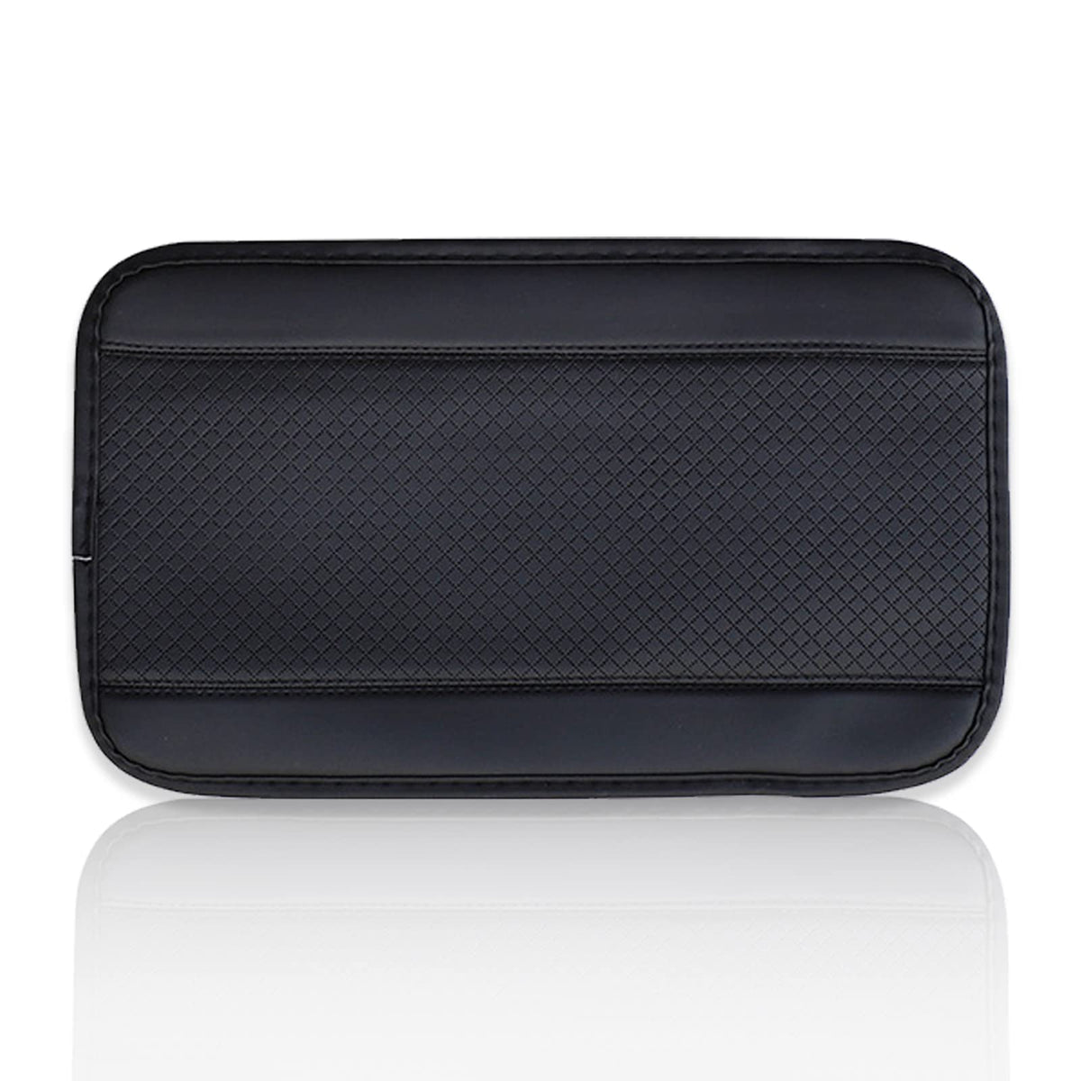 Ajxn 1 Pc Center Console Armrest Pad, Four Seasons Universal Armrest Box Mat, Fiber Leather Embossing Waterproof Armrest Cover, 