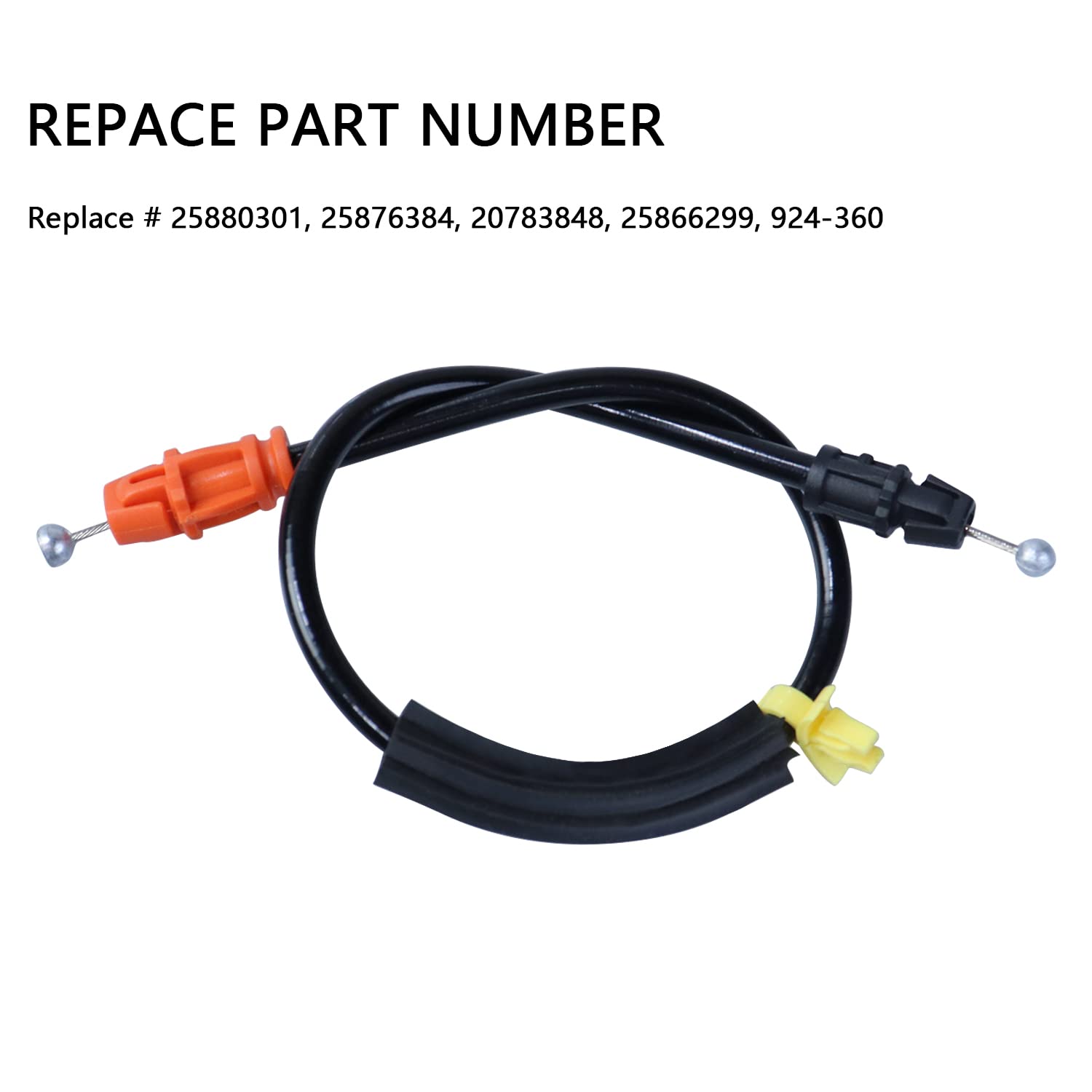 16.5'' Door Latch Cable Compatible With 2007-2014 Chevy Silverado Tahoe Yukon Sierra Escalade, Driver/Passenger Side Front Doors