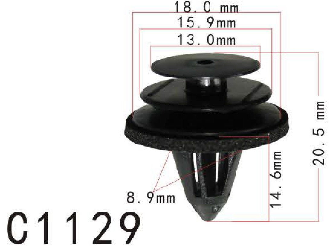 Autobahn88 Retainer Clip For Door Trim Molding, Compatible With Nissan Infiniti (Oem: 84953Au100, 80999Ve000) (Pack Of 20)