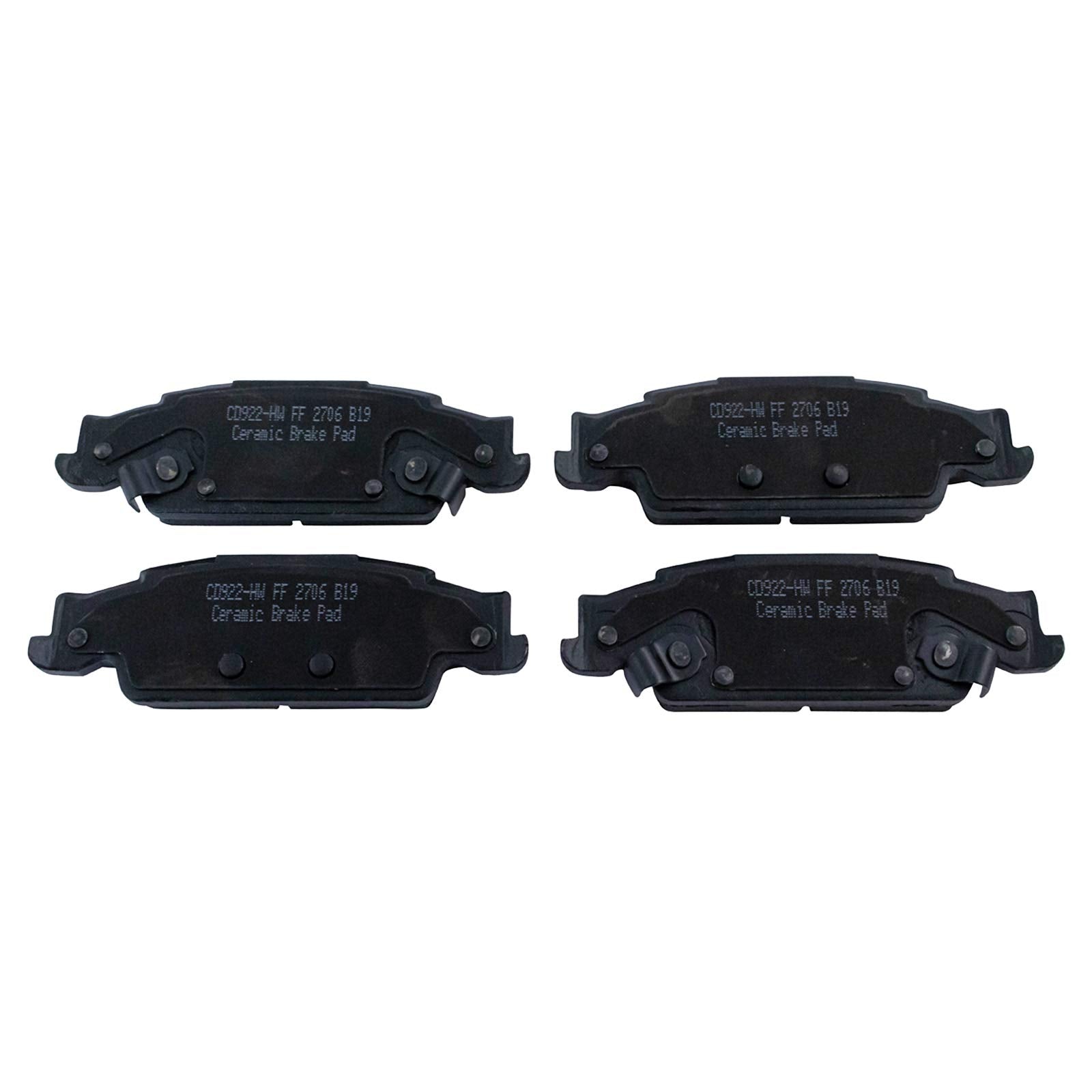 Trq Rear Brake Pads Ceramic Compatible With 2003-2007 Cadillac Cts 2005-2011 Sts 2005-2008 Pontiac Grand Prix