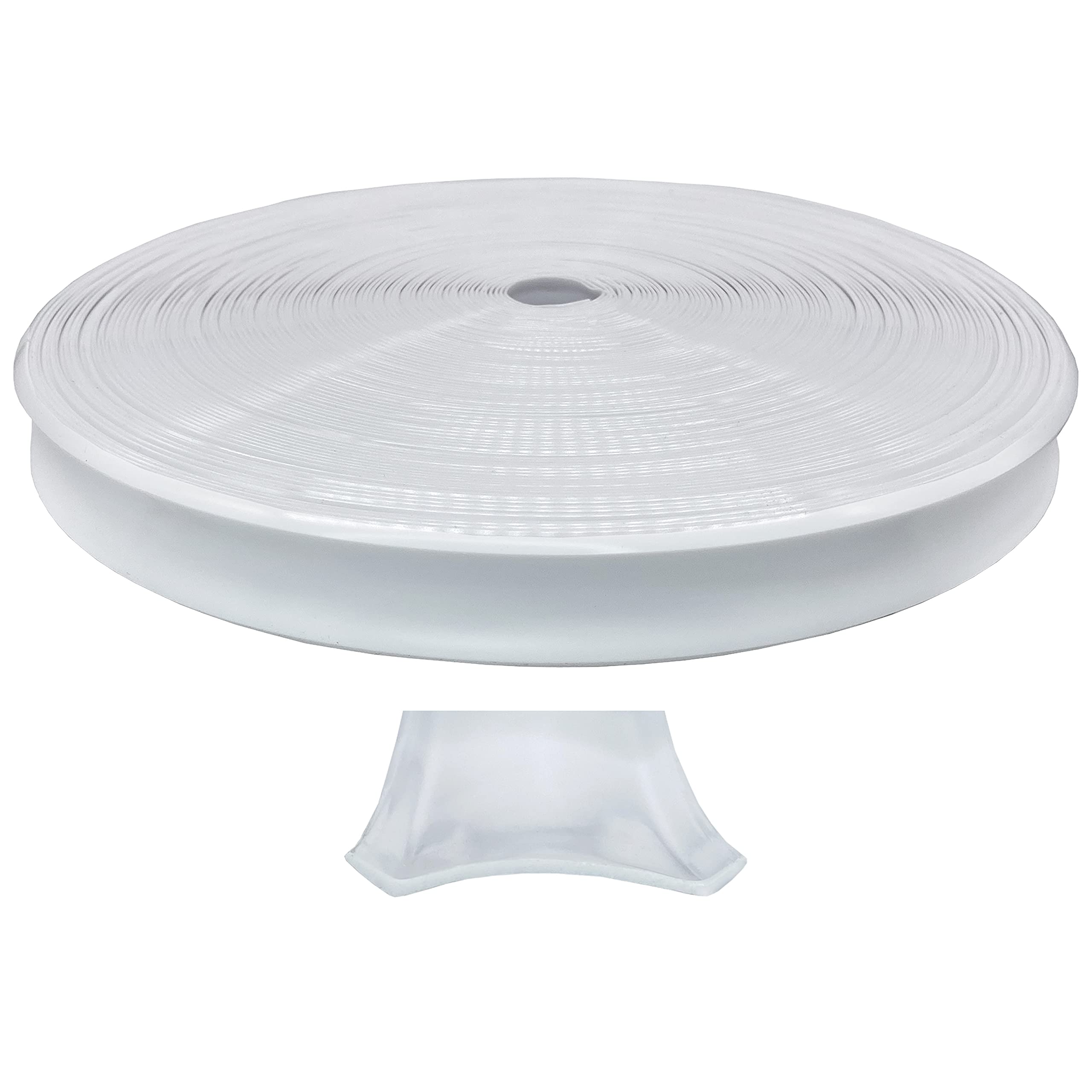 Automotive Authority White Vinyl 1 Insert Molding Trim Screw Cover Rv Camper Travel Trailer (White, 100 Ft)