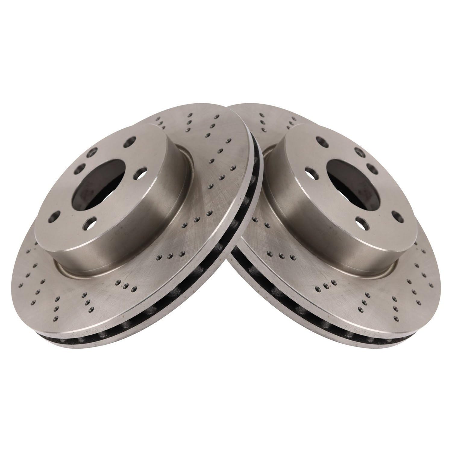 Trq Front Brake Rotors Set Compatible With 2015 Mercedes-Benz C250 2008-2012 C300