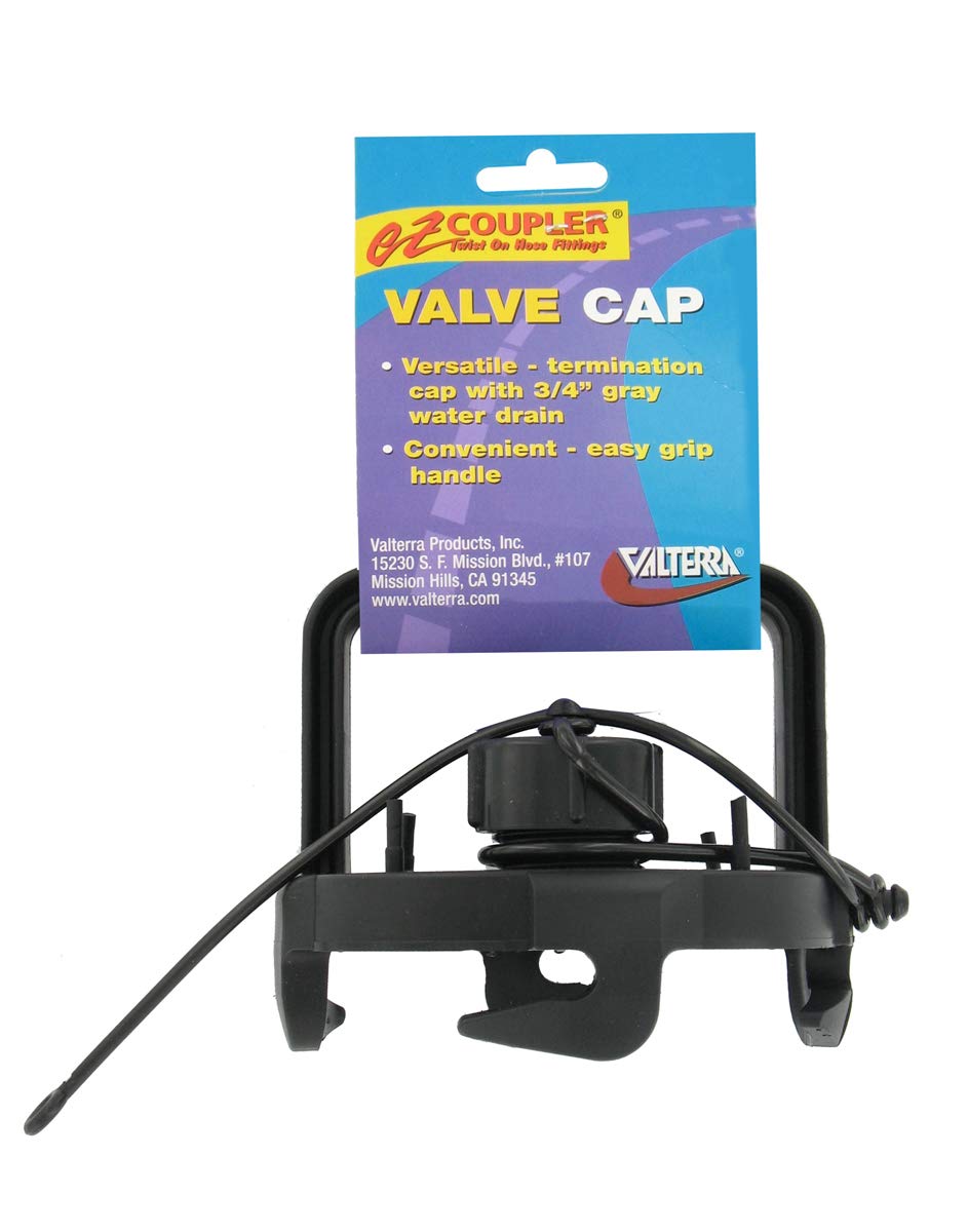 Valterra F023106BK Black Bulk EZ Coupler Valve Cap with Handle
