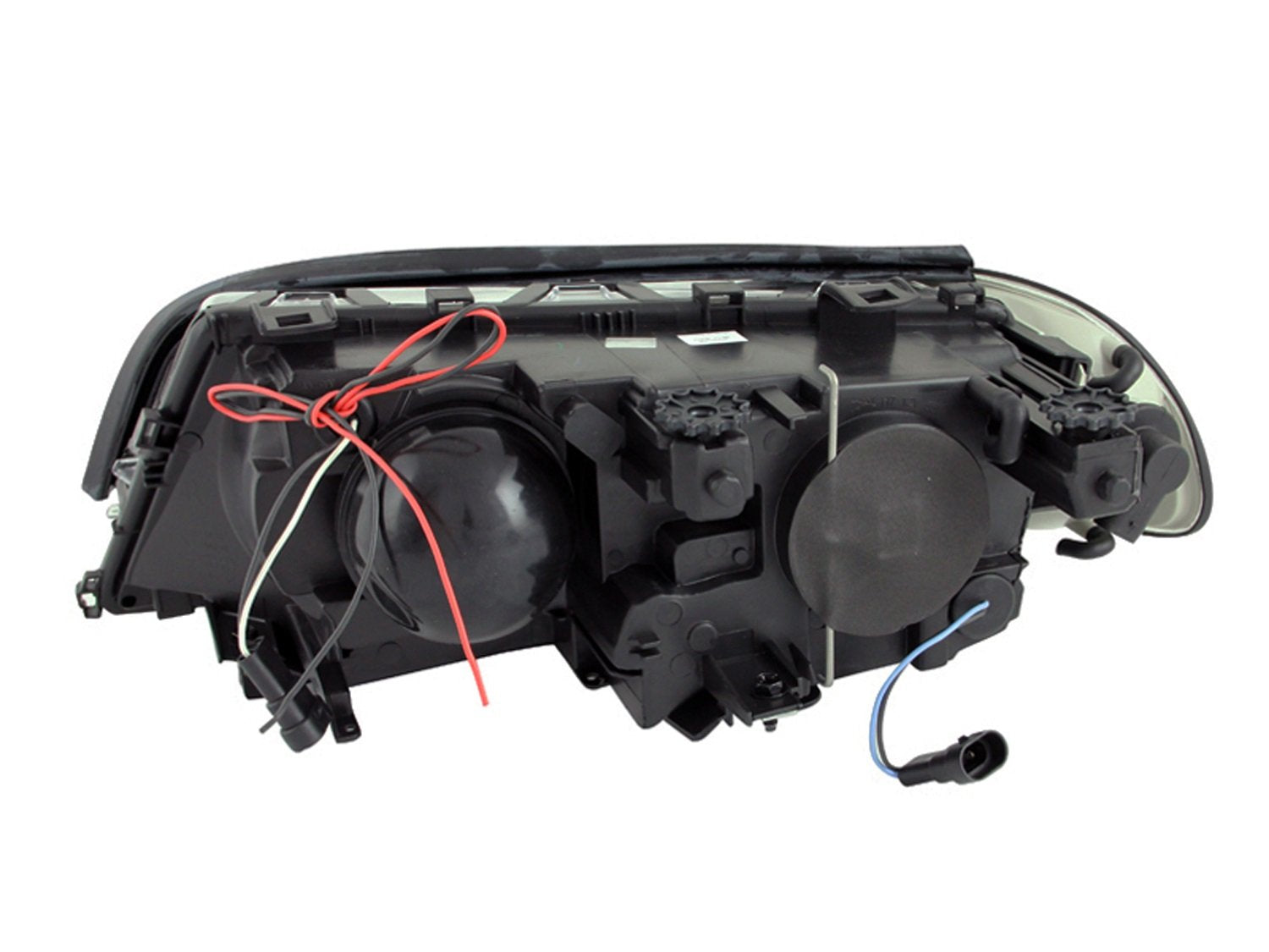 Anzo Usa 121269 Bmw Projector With Halo Black Clear With Amber Headlight Assembly - (Sold In Pairs)