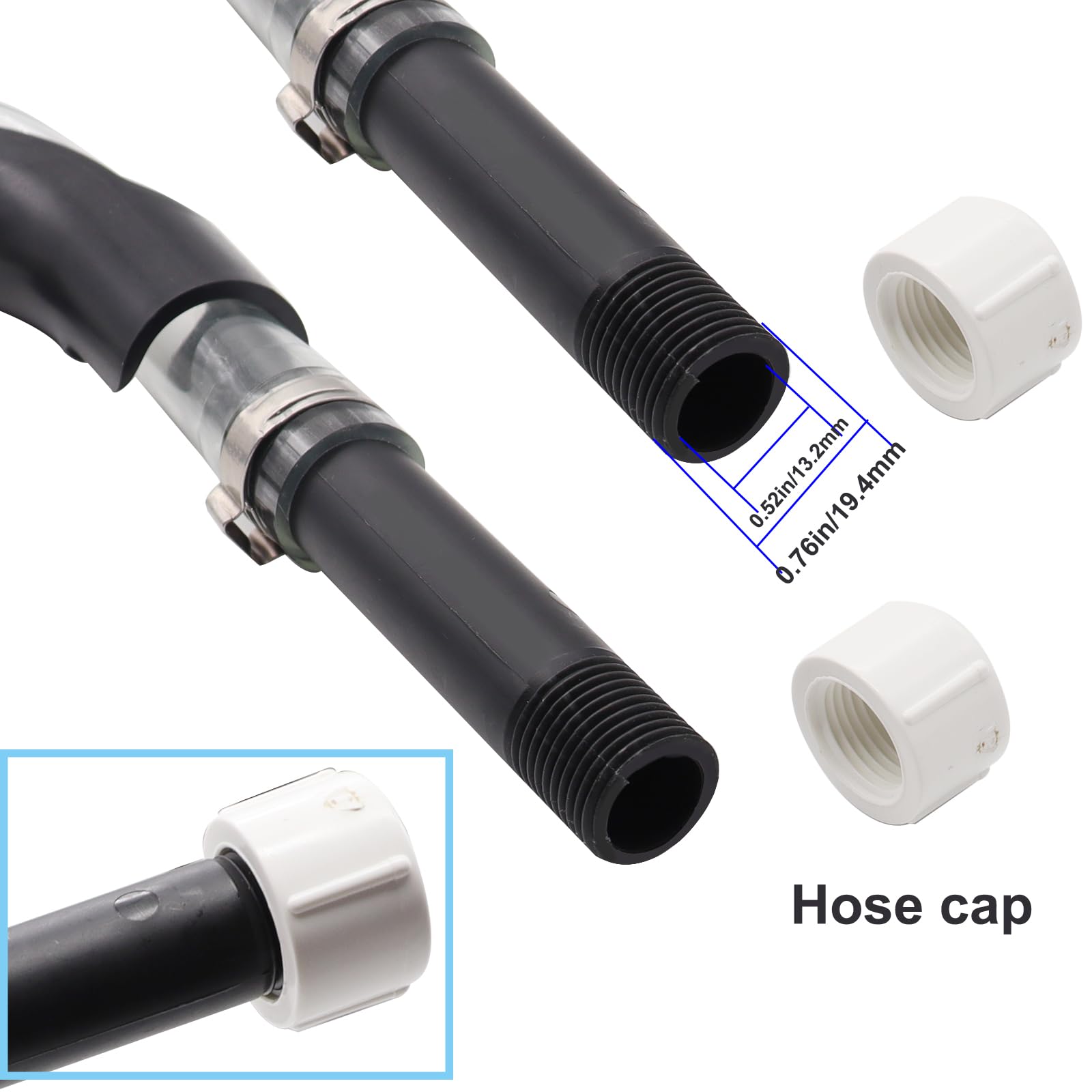 Taiss 3 PCS Racing Fuel Hose with Ball Valve Shut Off,Racing Fuel Jug Hose with Hose Bender Kit.Suitable for Scribner Fuel Jugs,