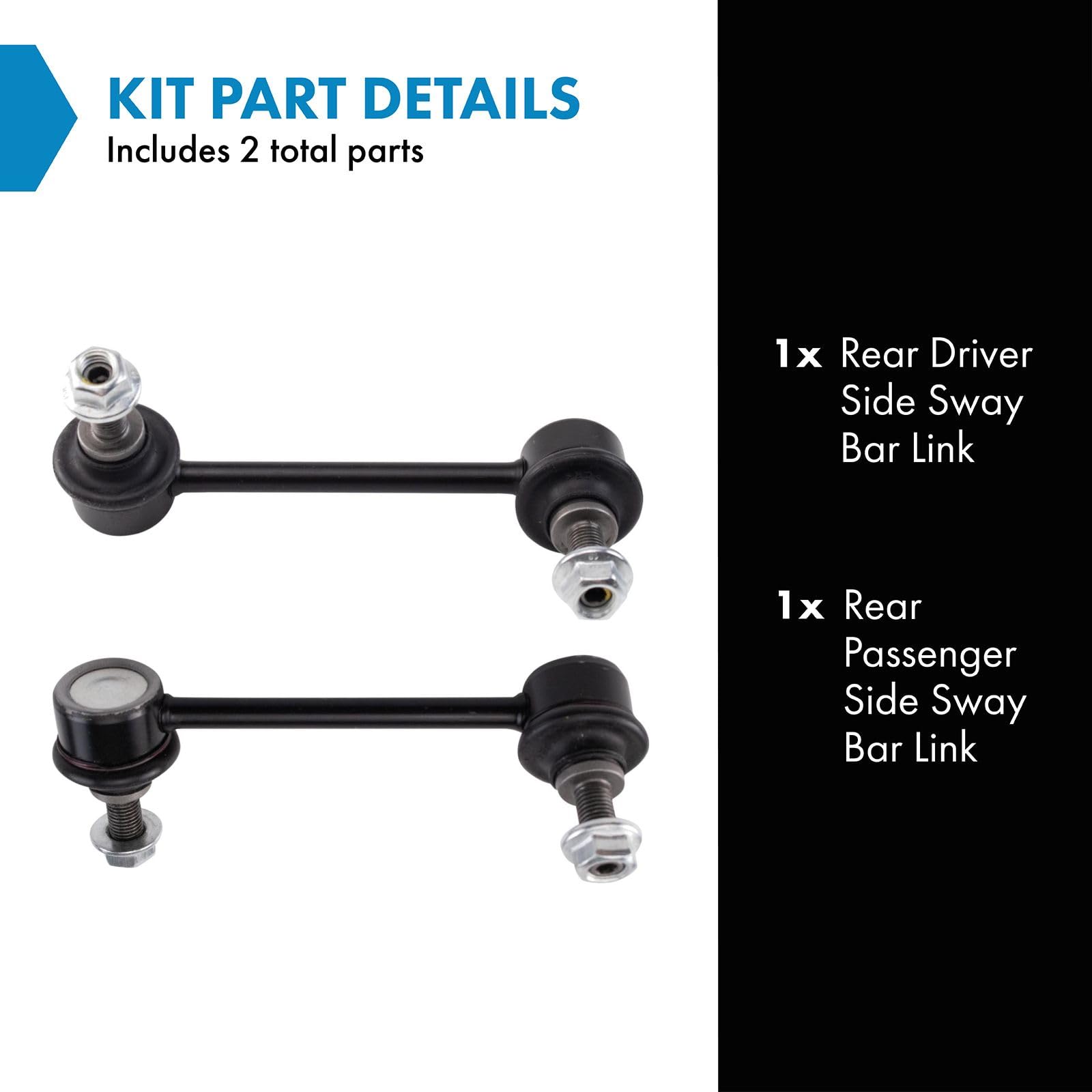 Trq Rear Sway Bar Stabilizer Link Set Compatible With 2014-2023 Acura Mdx 2019-2023 Honda Passport 2016-2023 Pilot