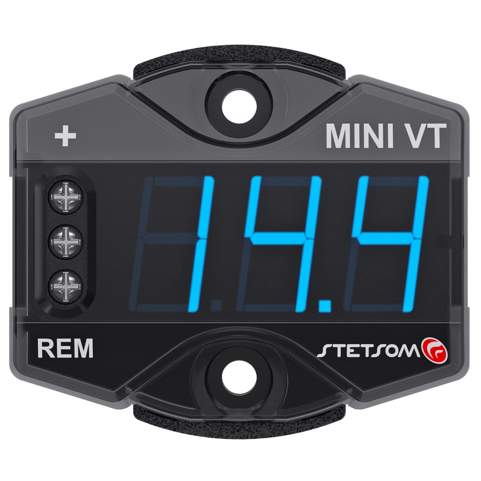 Stetsom MiniVT Digital Display Mini Voltmeter High Accuracy Blue LED 7V~30V Automotive Car Motorcycle Battery Voltage Panel Mete