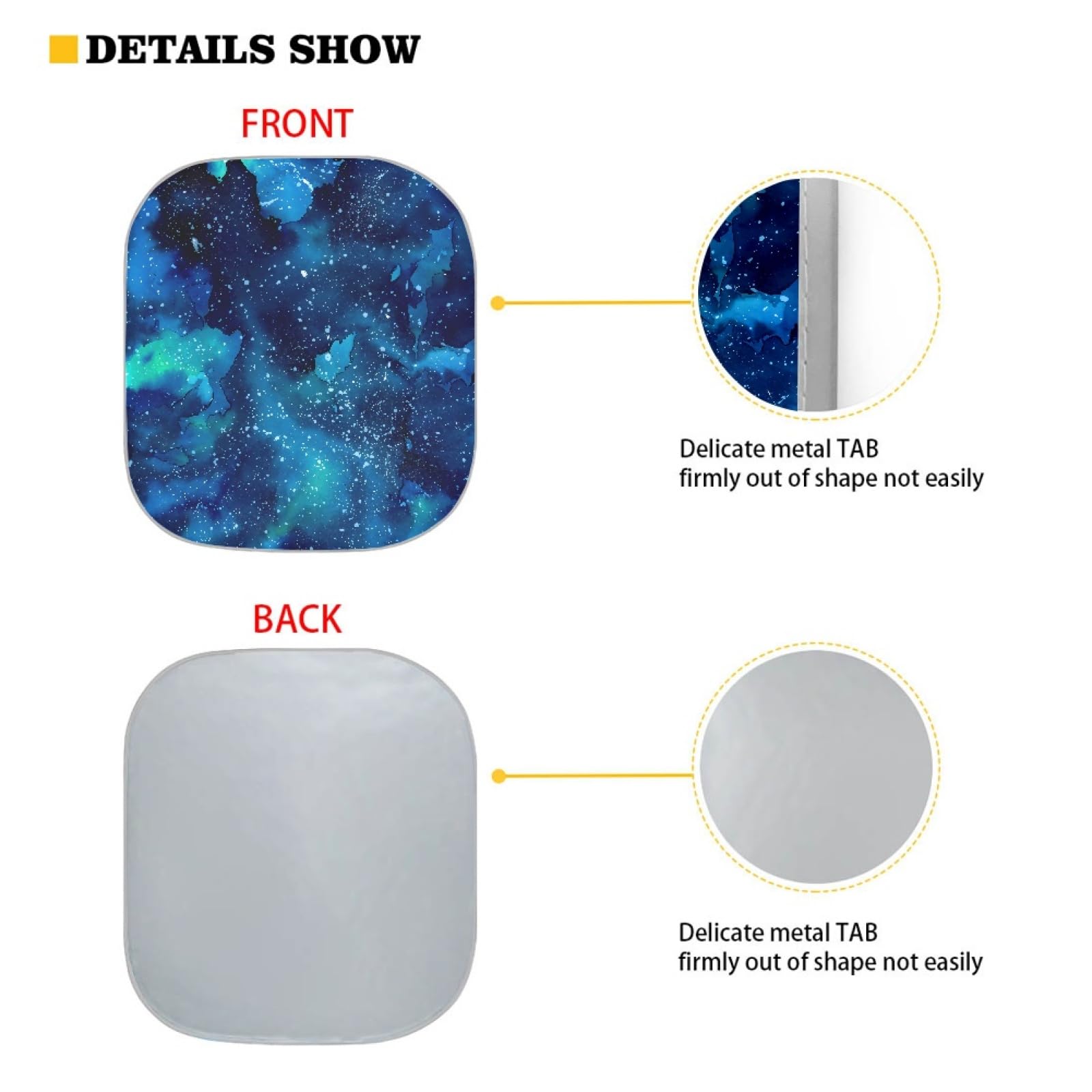 Renewold Galaxy Space Blue Windshield Sun Shade 2-Piece Foldable Car Front Window Sunshade For Most Sedans Suv Truck - Auto Sun