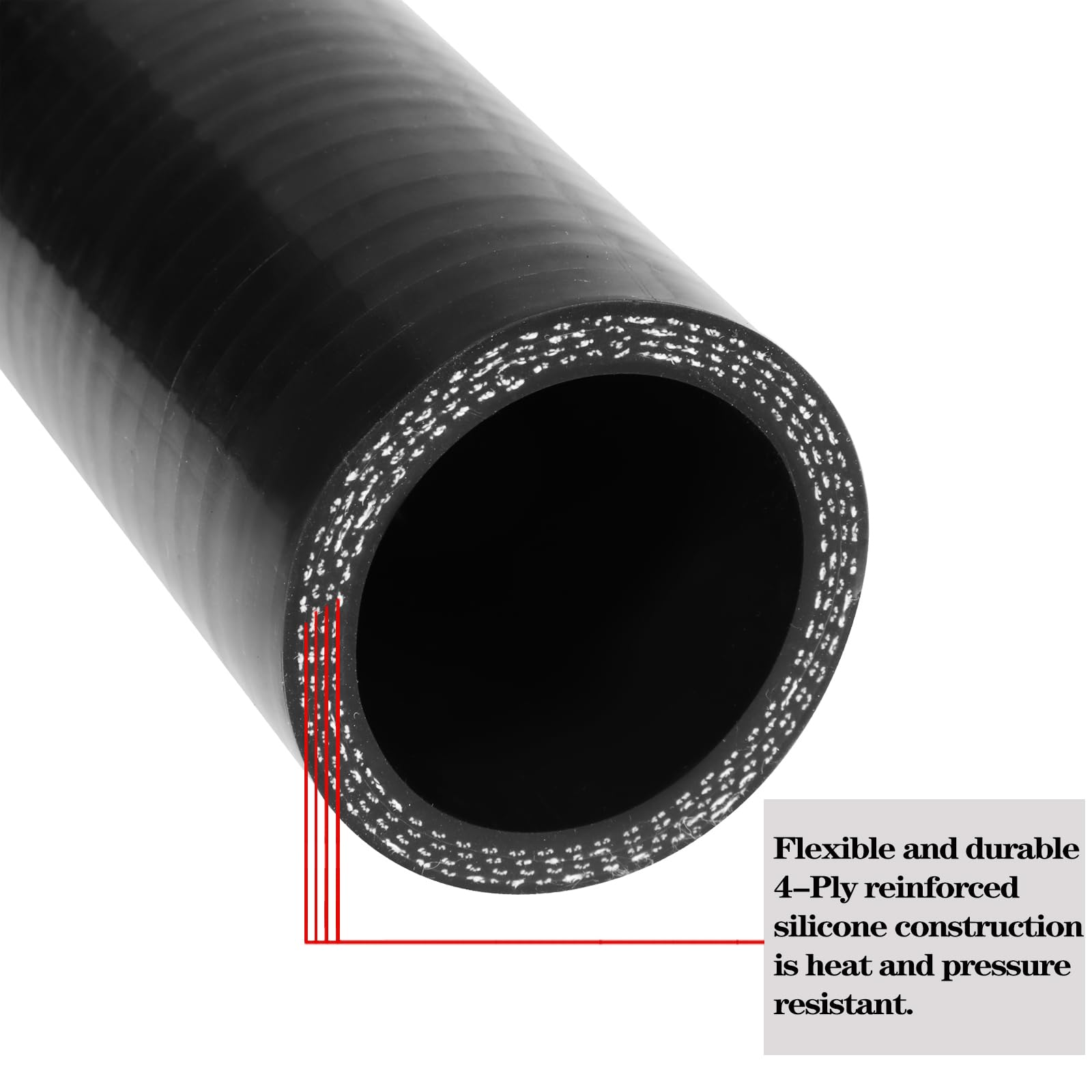 Haturmyko ID 2.75'' to 3'' 45 Degree Elbow Reducer Silicone Coupler - Leg Length 6'' (152mm) Universal 4-Ply Reinforced Silicone