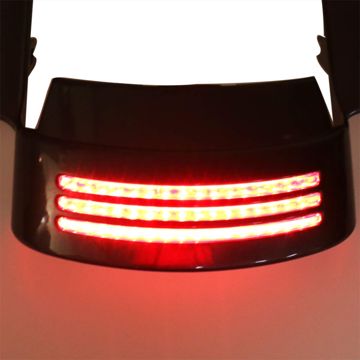 Tri-Bar Led Rear Tail Brake Fender Tip Light For Harley Street Glide Flhx 2014-2023 (Smoked)
