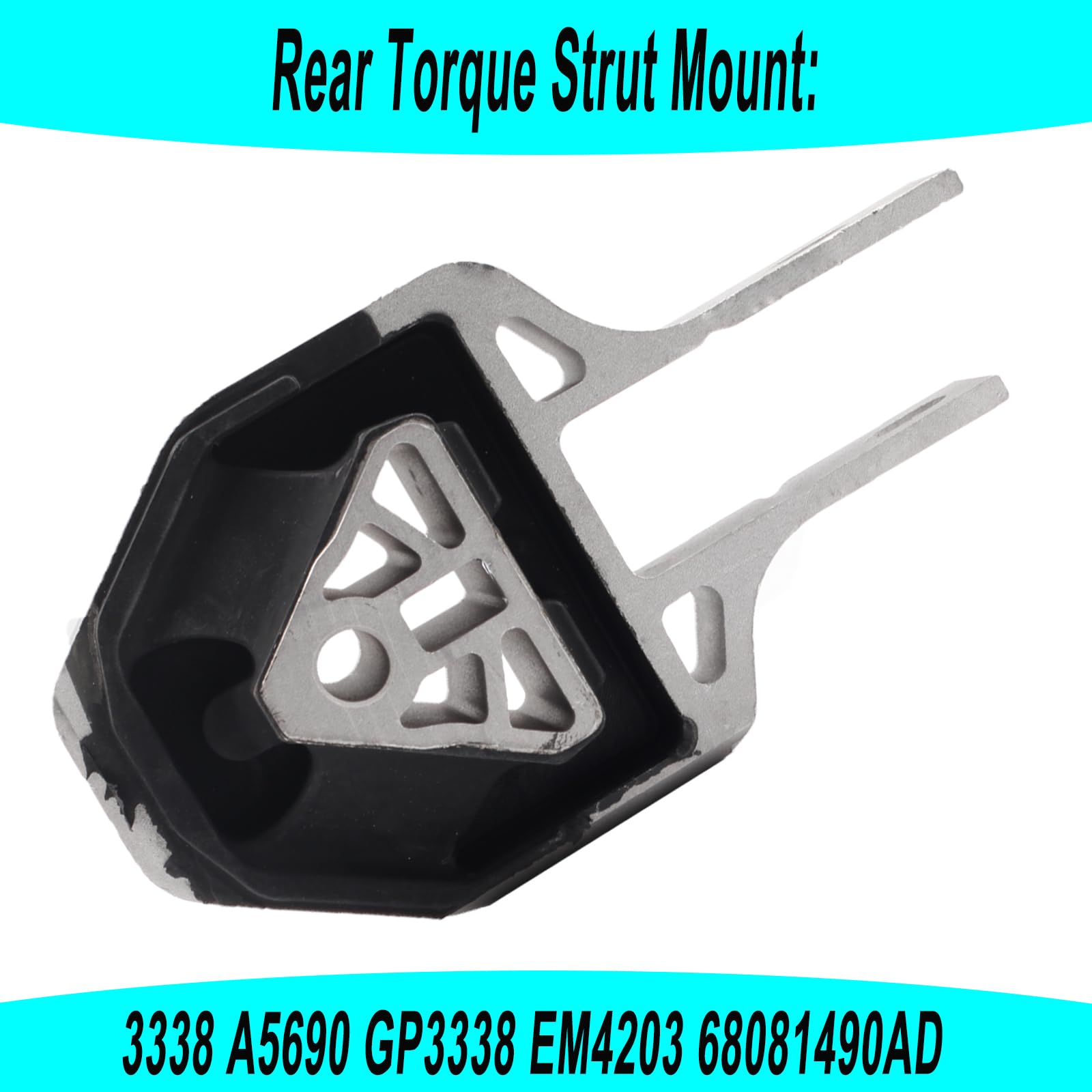 Rear Torque Strut Mount Compatible with 2013-2016 Dodge Dart 2.0L 2.4L Replacement for 3338 A5690 68081490AD