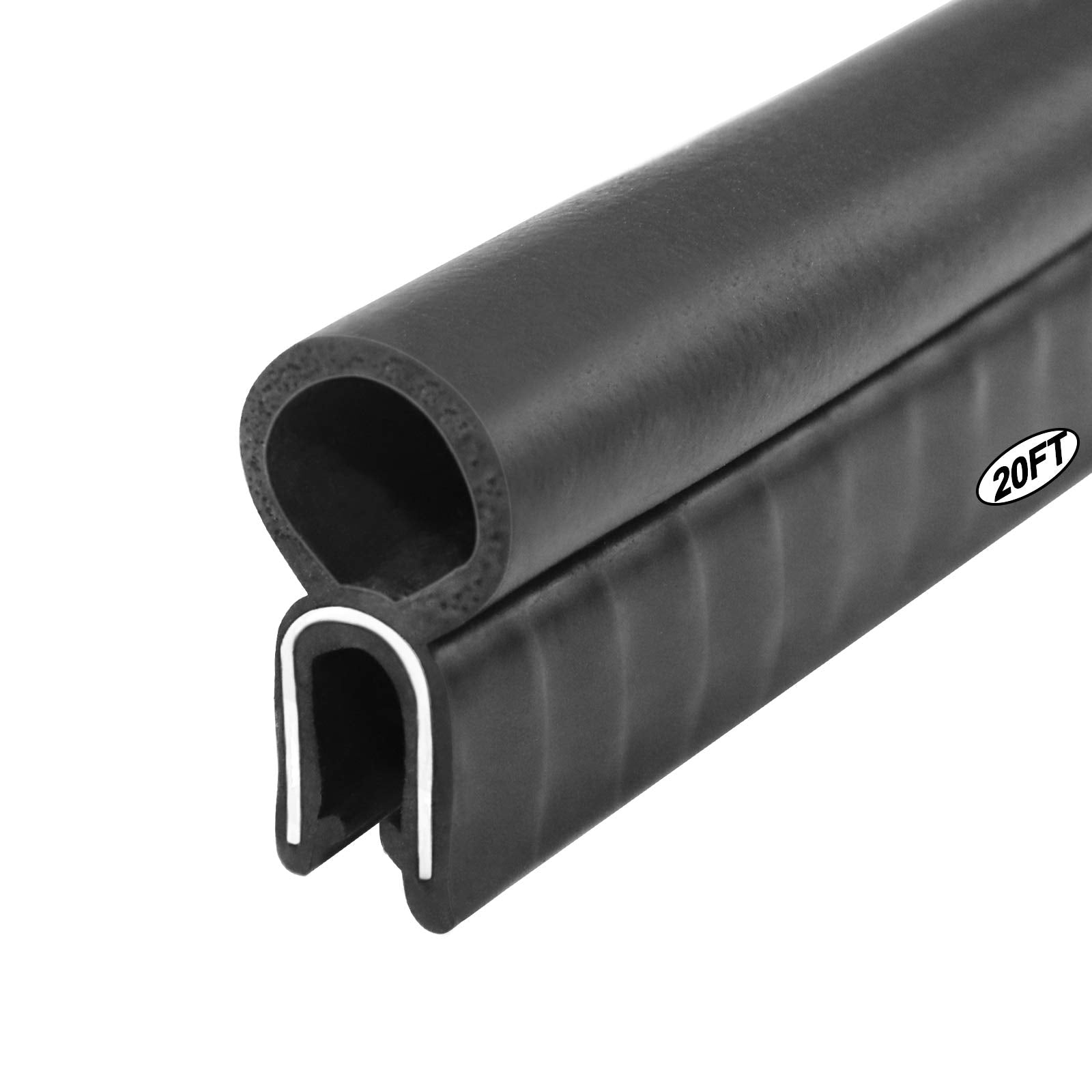 Car Door Rubber Seal Strip, Fits 1/16'' Edge, Trim Seal With Top Bulb For Cars, Boats, Rvs, Trucks, And Home Applications, Autom