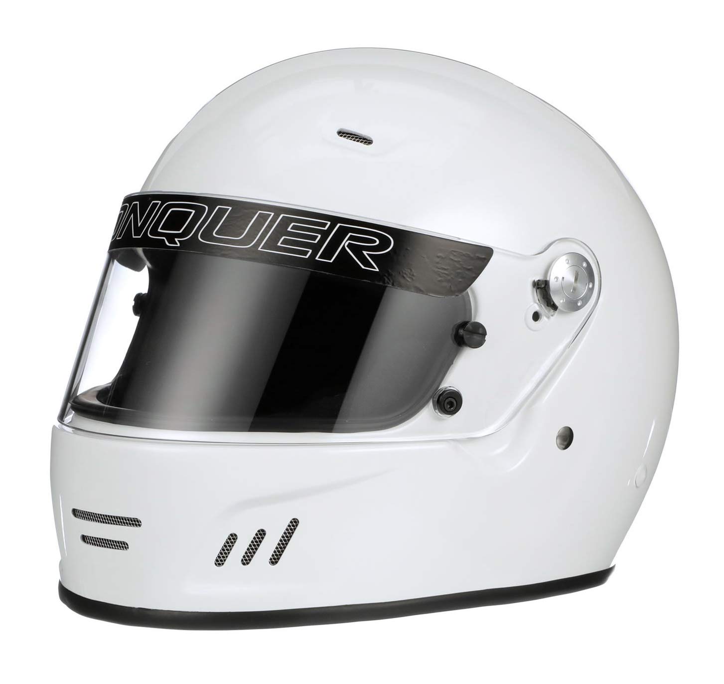 Conquer Full Face Auto Racing Helmet - SA2020 Approved, Medium Size, Fiberglass, Black