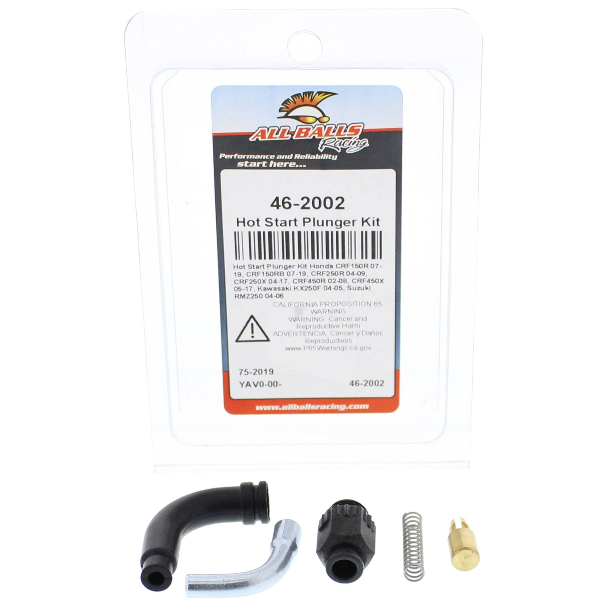 All Balls Hot Start Plunger Kit 46-2002 Compatible With/Replacement For Honda CRF150RB 2007-2019, CRF250R 2004-2009, CRF250X 2004-2017, CRF450R 2002-2008, CRF450X 2005-2017